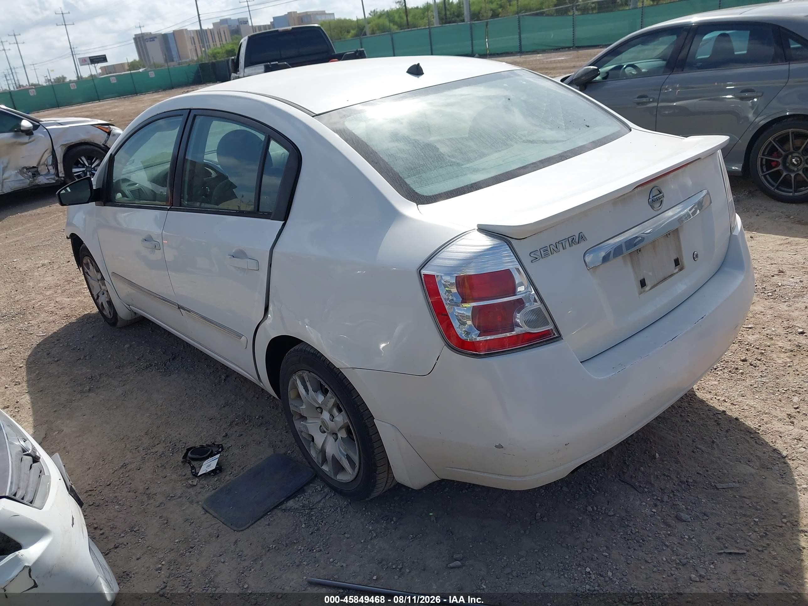 2012 Nissan Sentra 2.0 S White vin: 3N1AB6AP1CL711844
