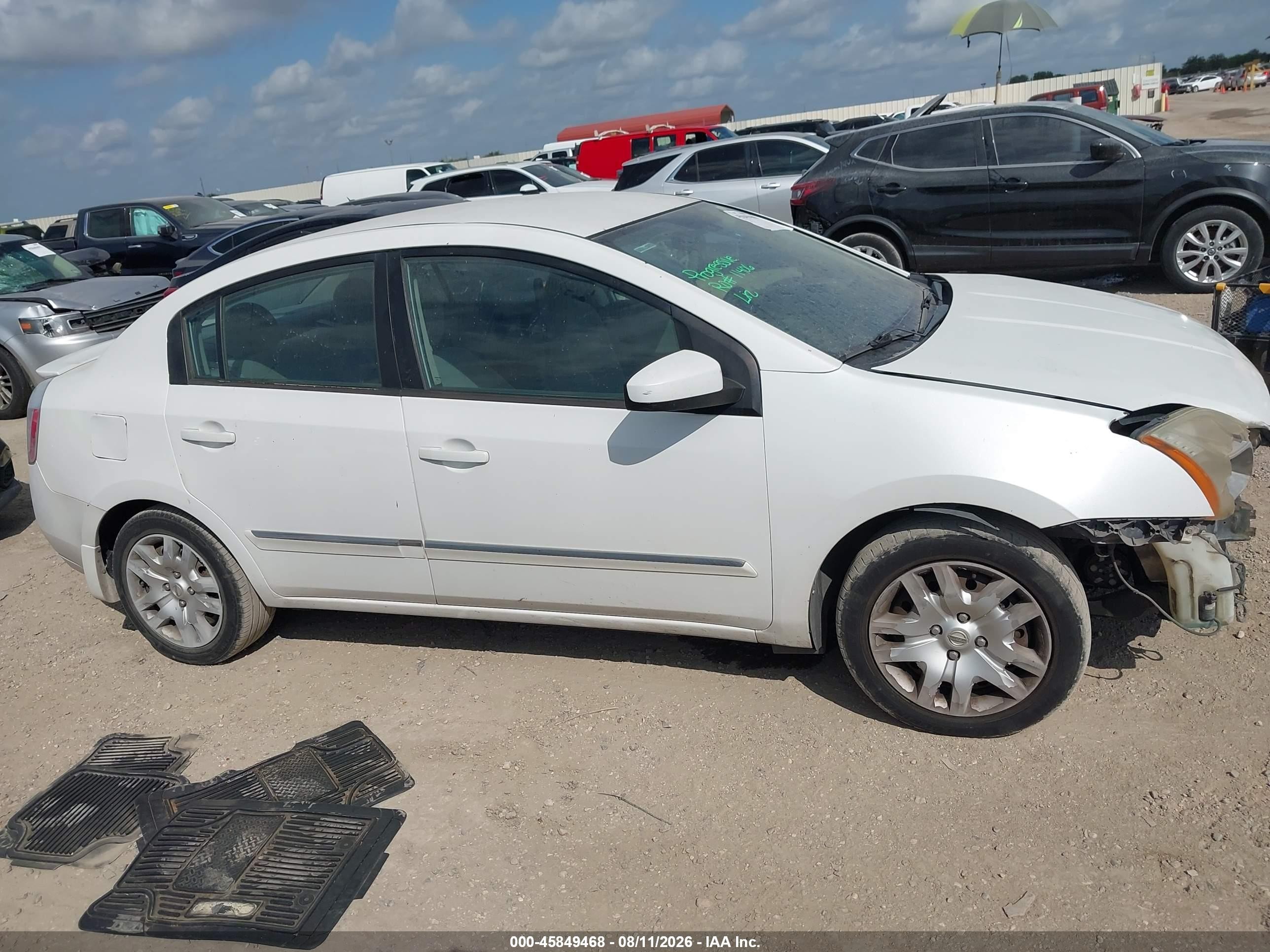 2012 Nissan Sentra 2.0 S White vin: 3N1AB6AP1CL711844