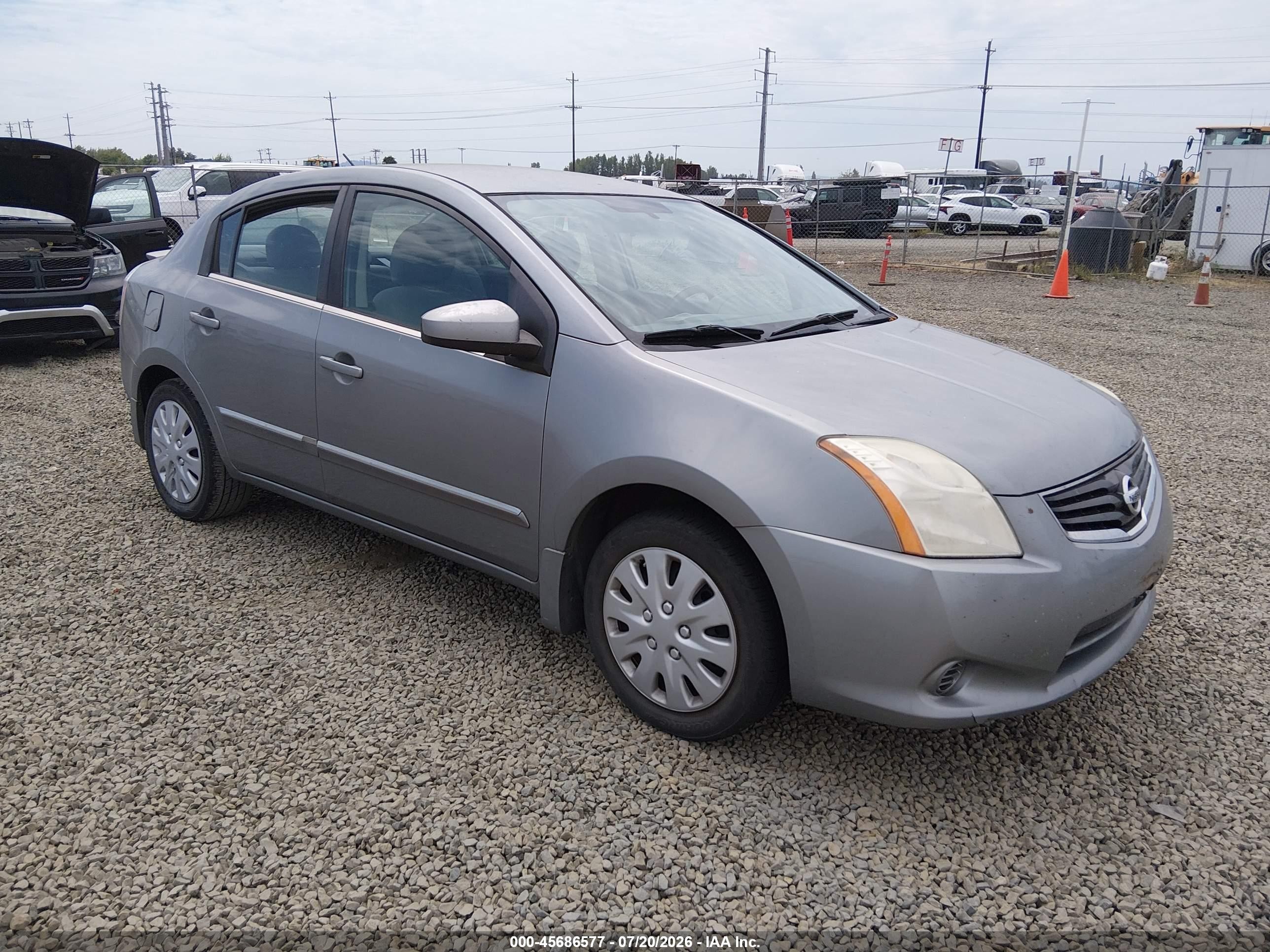 2012 Nissan Sentra 2.0 S Gray vin: 3N1AB6AP1CL726246
