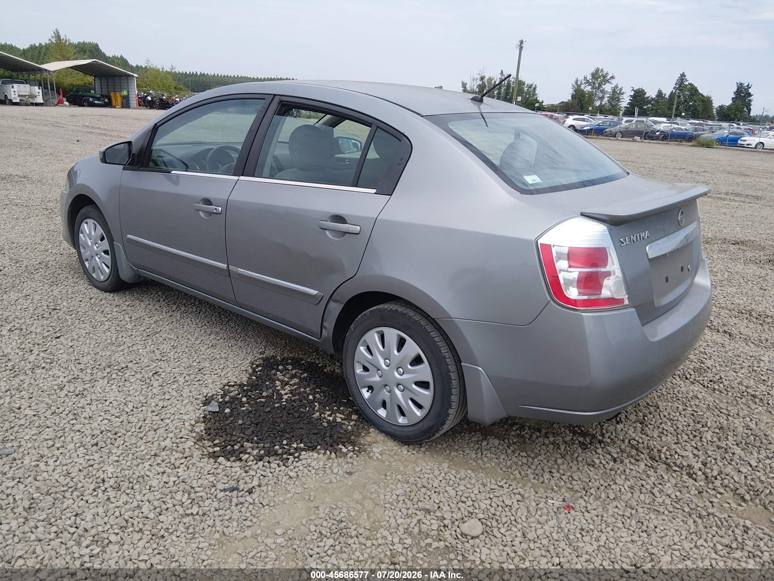 2012 Nissan Sentra 2.0 S Gray vin: 3N1AB6AP1CL726246