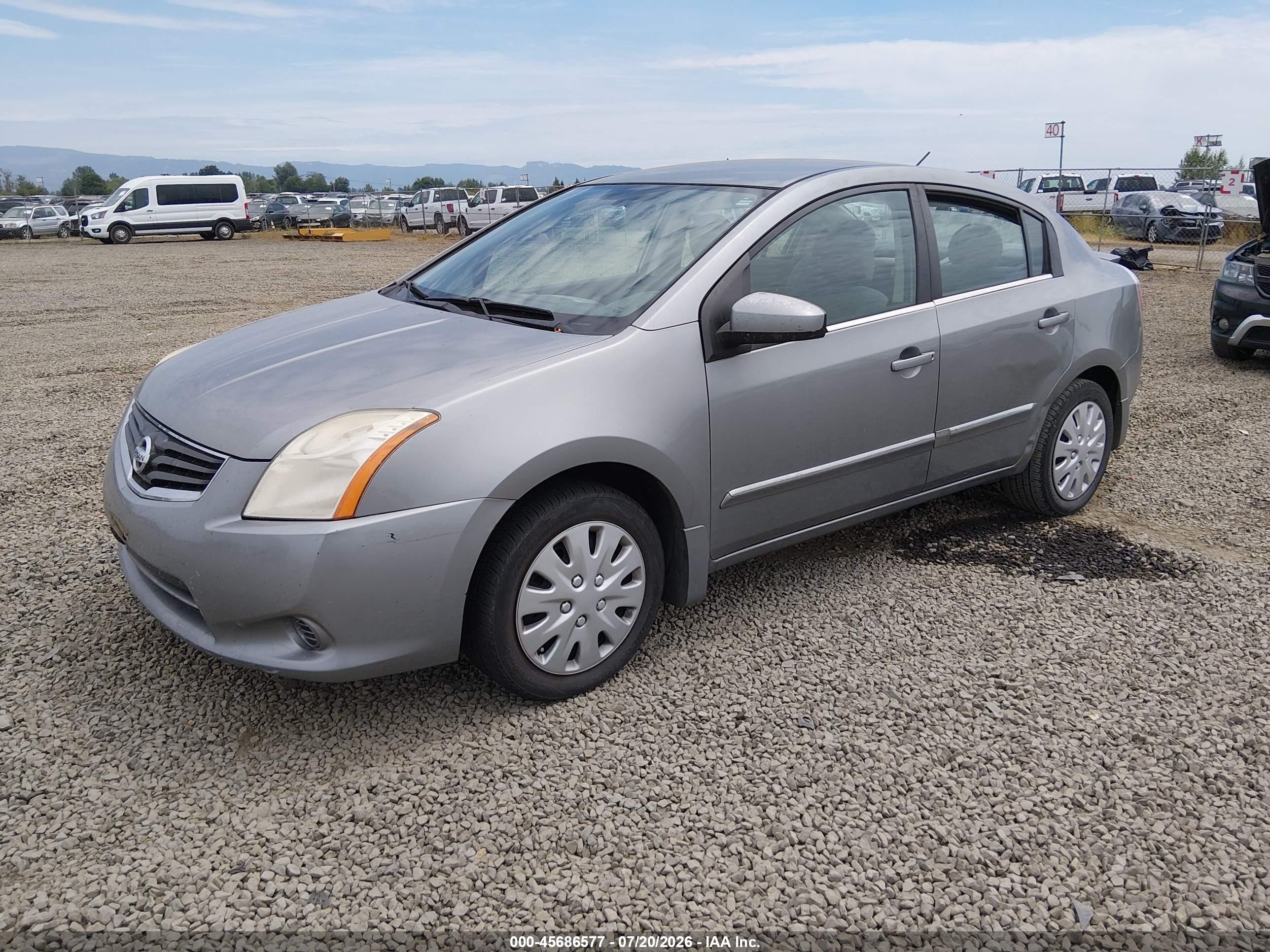 2012 Nissan Sentra 2.0 S Gray vin: 3N1AB6AP1CL726246
