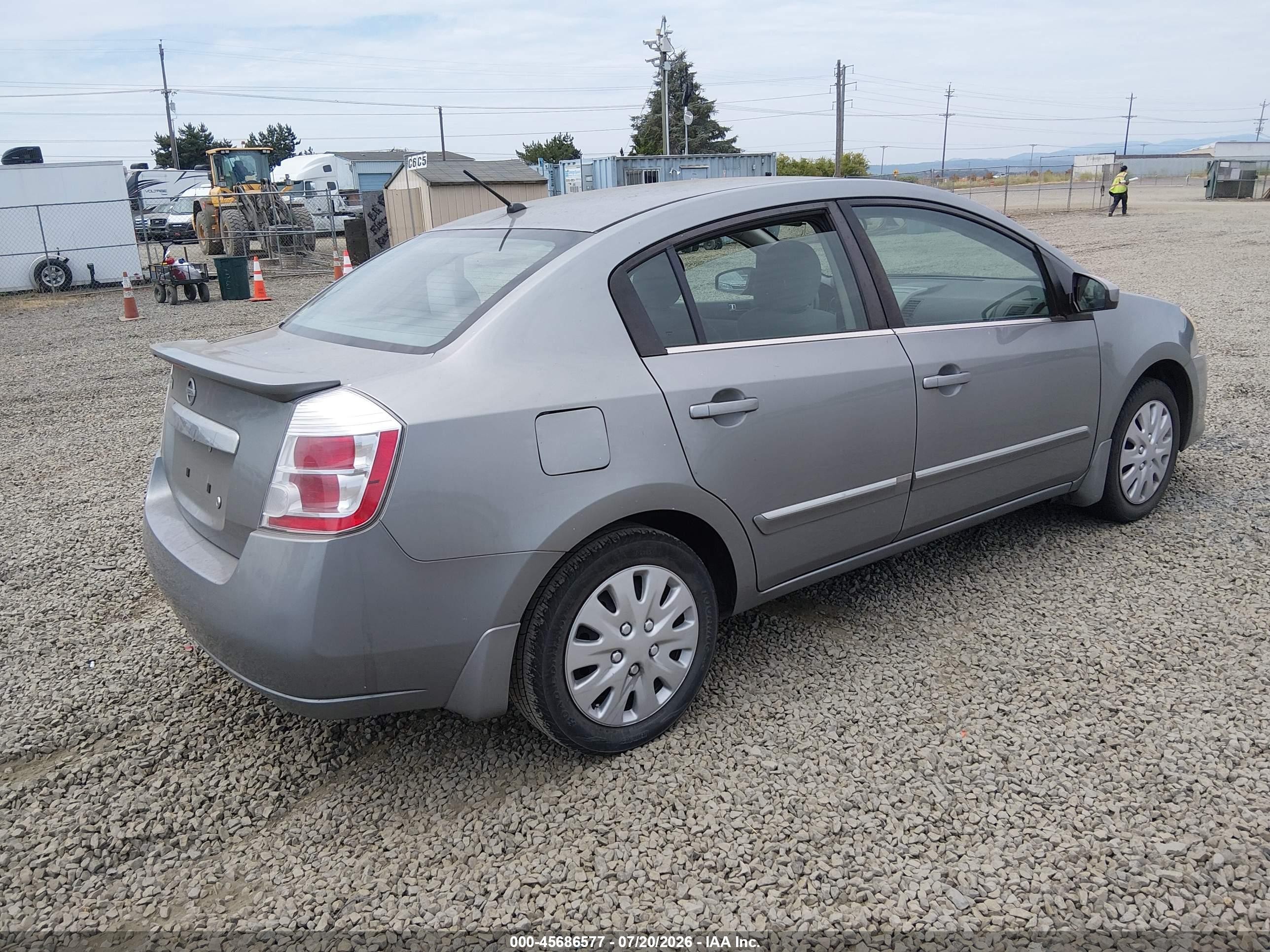 2012 Nissan Sentra 2.0 S Gray vin: 3N1AB6AP1CL726246