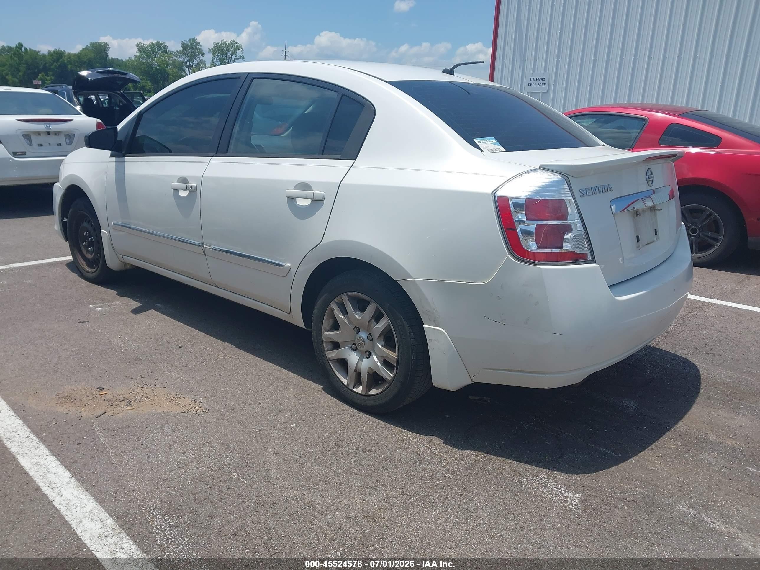 2012 Nissan Sentra 2.0 S White vin: 3N1AB6AP1CL755312