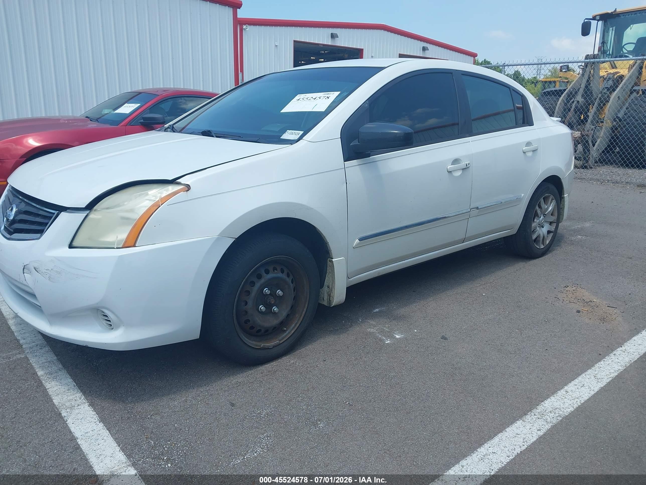 2012 Nissan Sentra 2.0 S White vin: 3N1AB6AP1CL755312