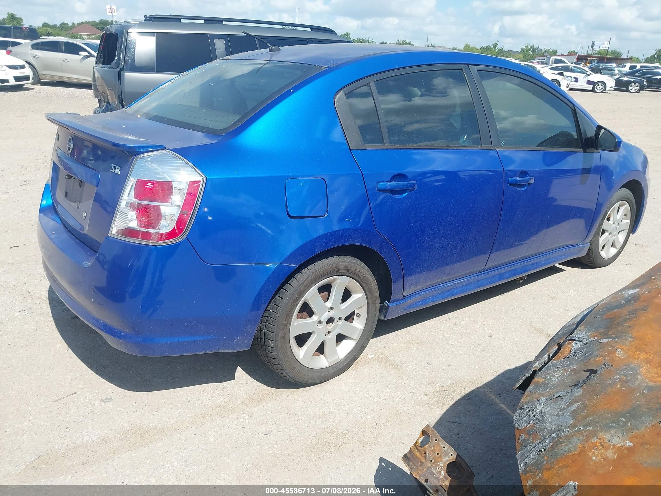 2012 Nissan Sentra 2.0 Sr Blue vin: 3N1AB6AP1CL760042