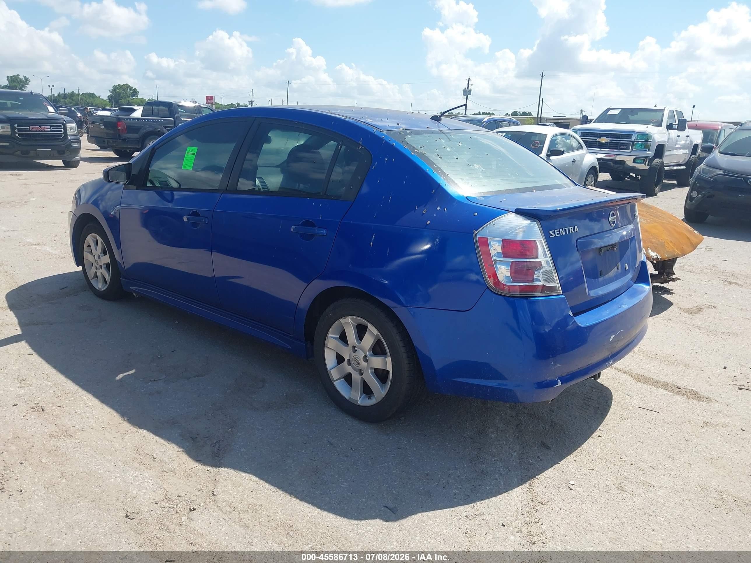 2012 Nissan Sentra 2.0 Sr Blue vin: 3N1AB6AP1CL760042