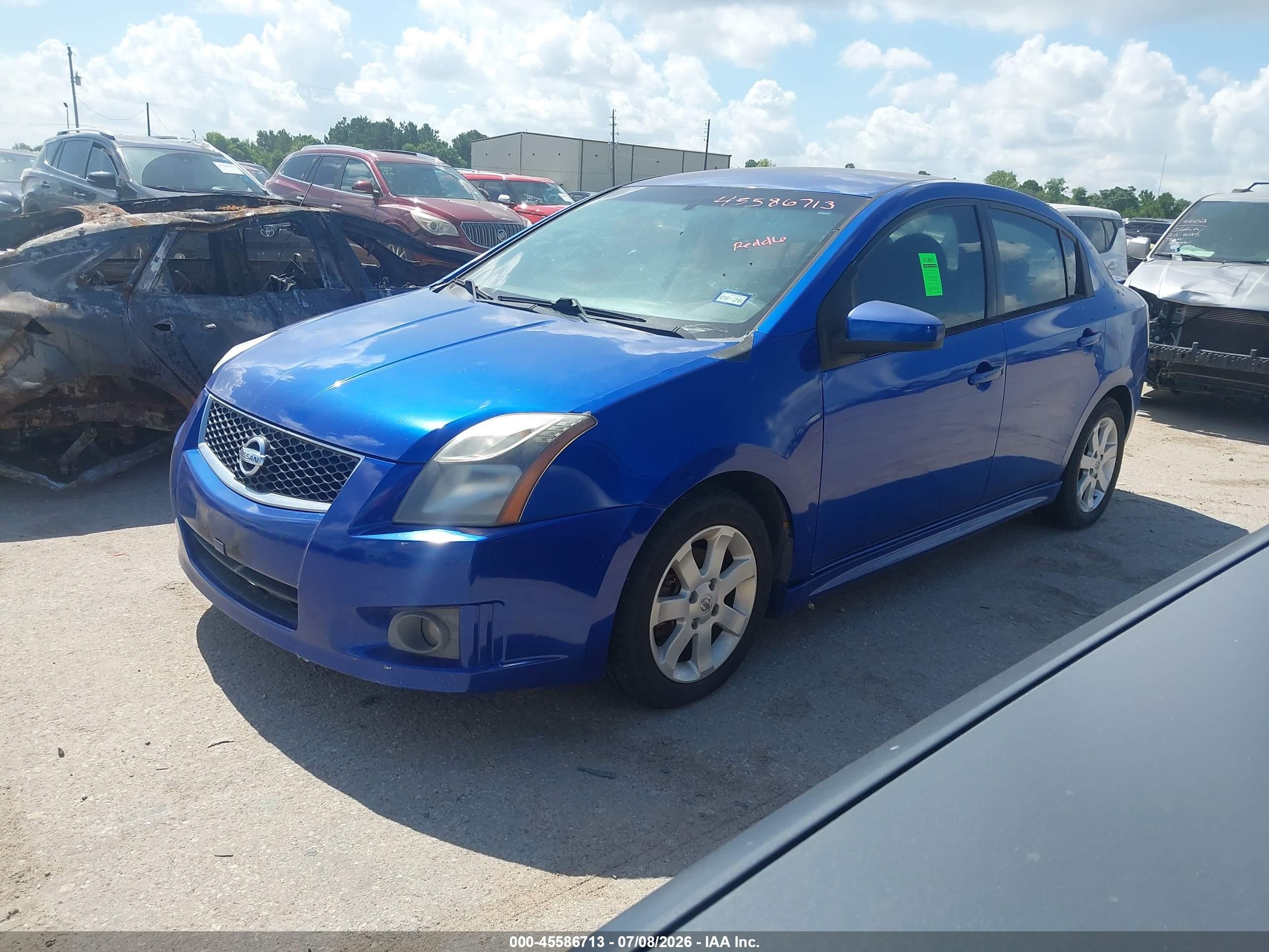 2012 Nissan Sentra 2.0 Sr Blue vin: 3N1AB6AP1CL760042
