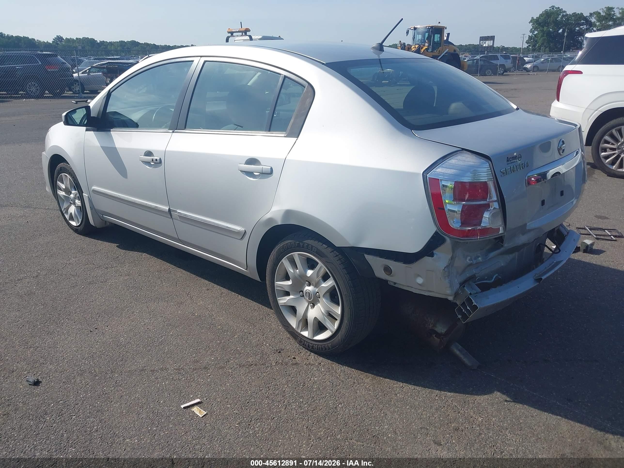 2010 Nissan Sentra 2.0s Silver vin: 3N1AB6AP2AL680259