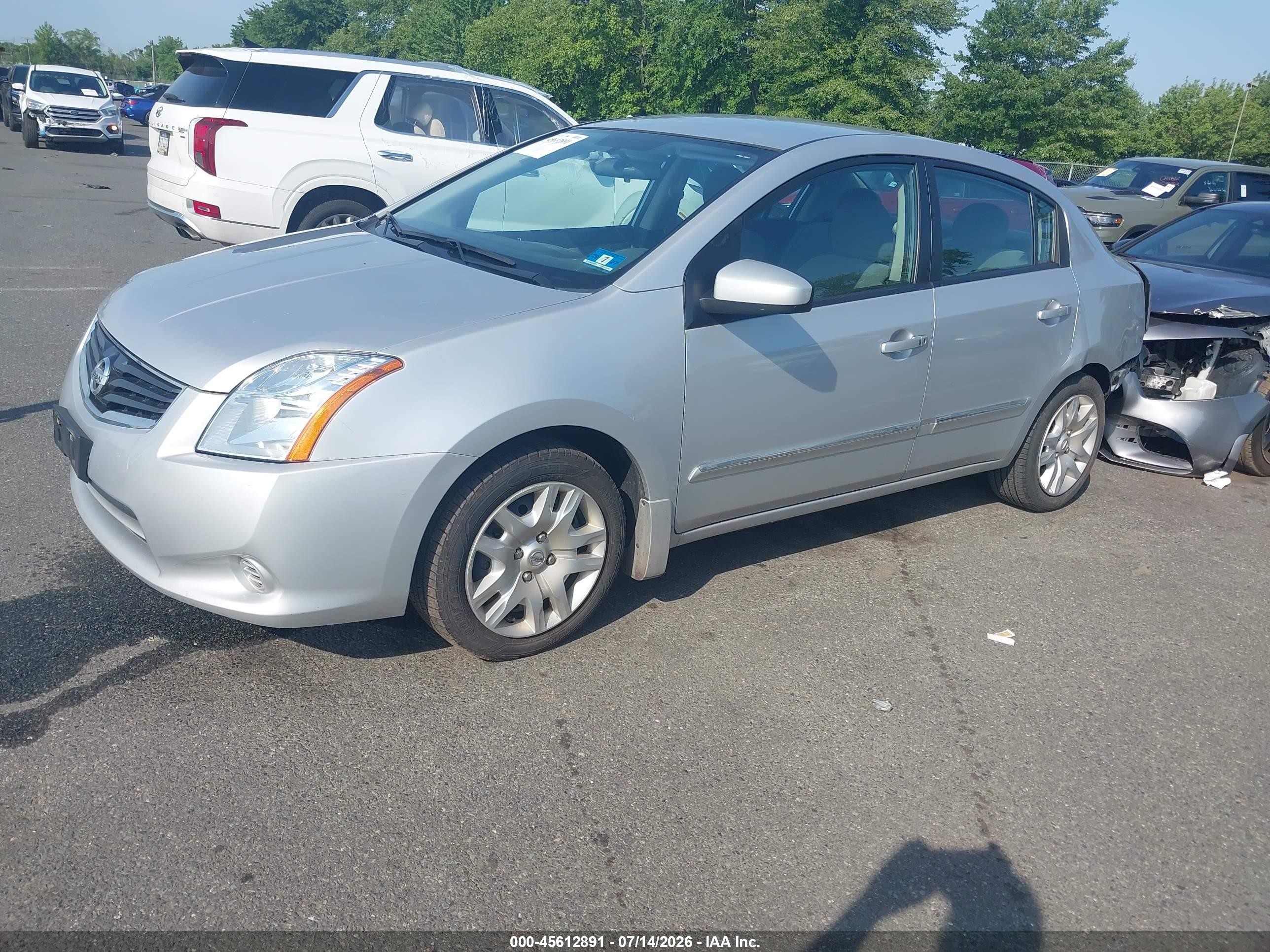 2010 Nissan Sentra 2.0s Silver vin: 3N1AB6AP2AL680259