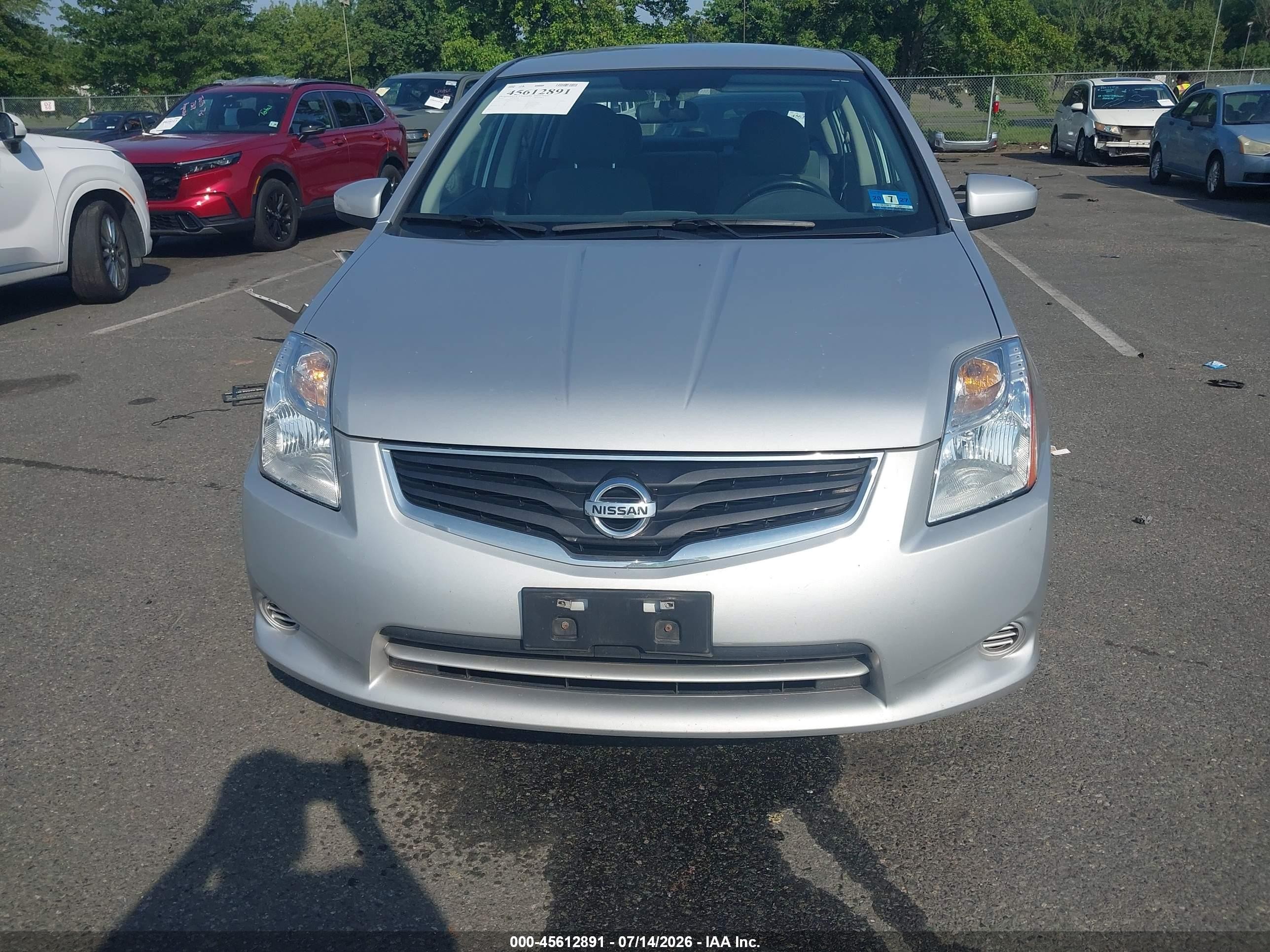 2010 Nissan Sentra 2.0s Silver vin: 3N1AB6AP2AL680259
