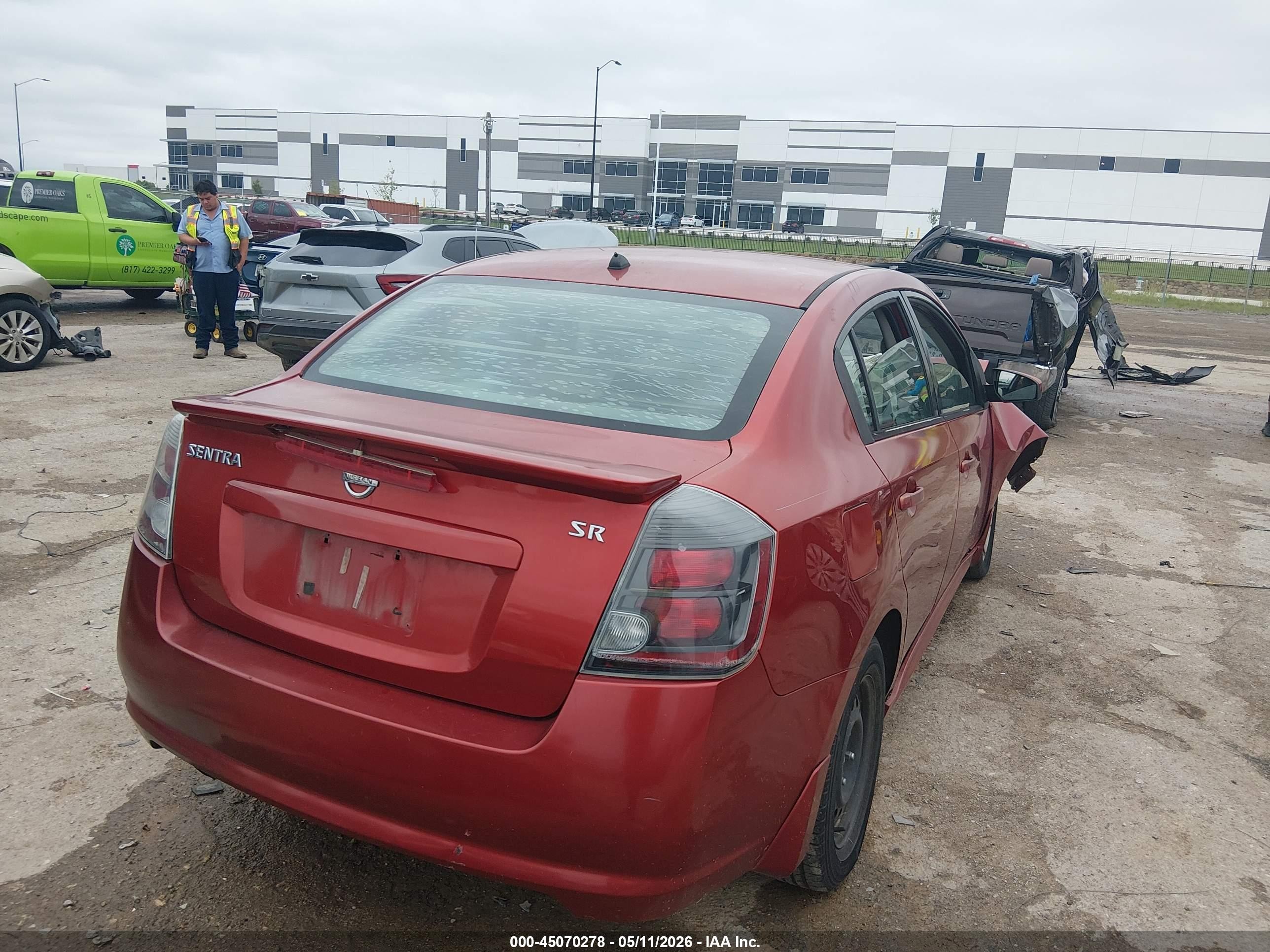 2010 Nissan Sentra 2.0sr Red vin: 3N1AB6AP2AL684988