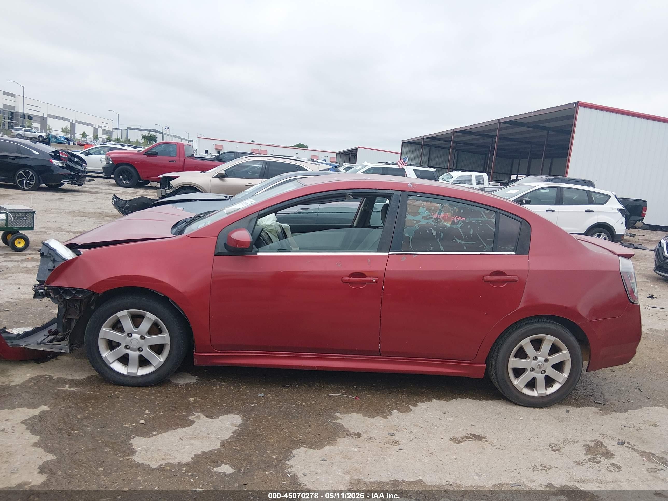 2010 Nissan Sentra 2.0sr Red vin: 3N1AB6AP2AL684988