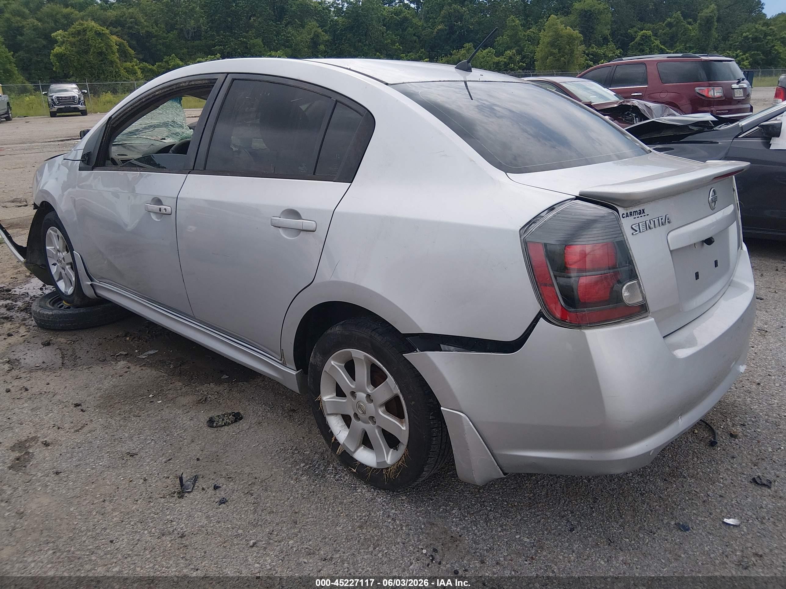 2010 Nissan Sentra 2.0sr Silver vin: 3N1AB6AP2AL703930