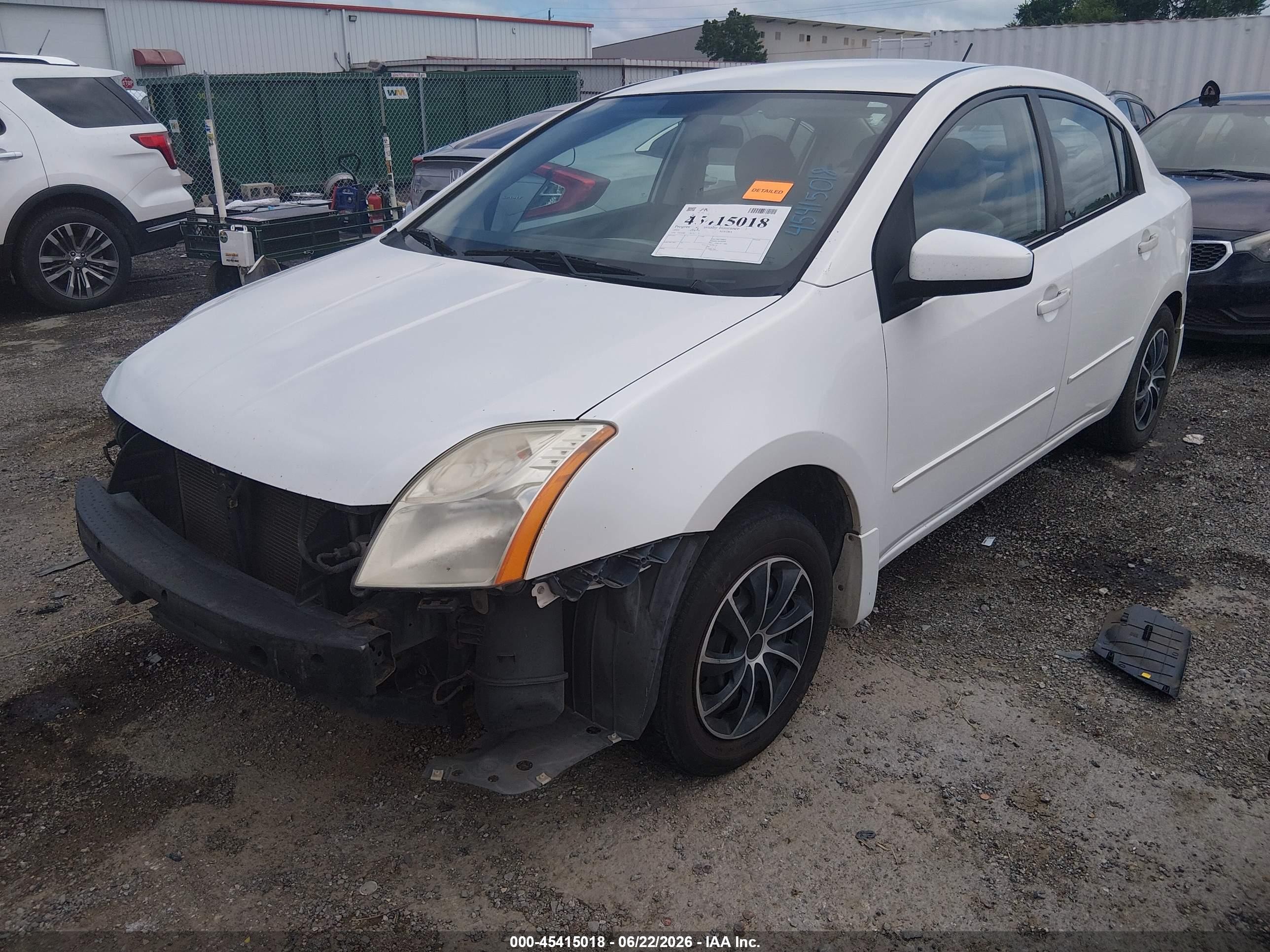 2010 Nissan Sentra 2.0 White vin: 3N1AB6AP2AL714183