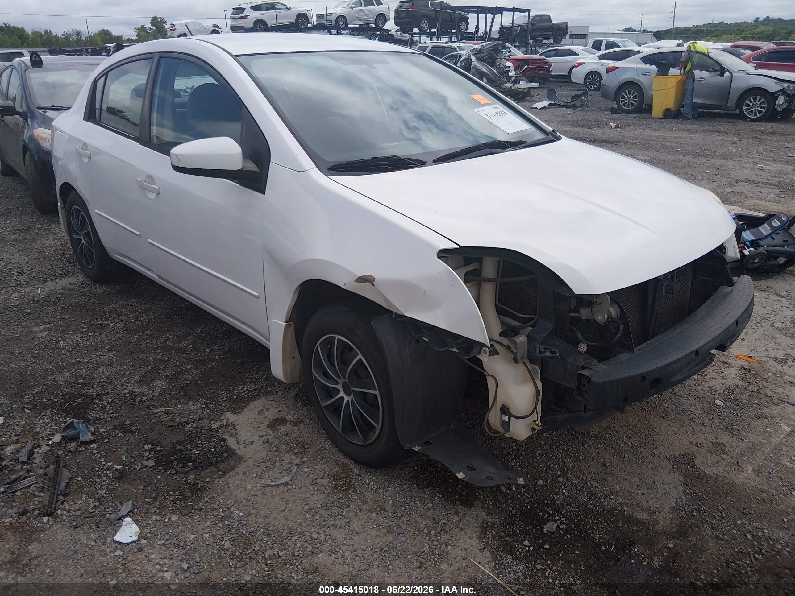 2010 Nissan Sentra 2.0 White vin: 3N1AB6AP2AL714183