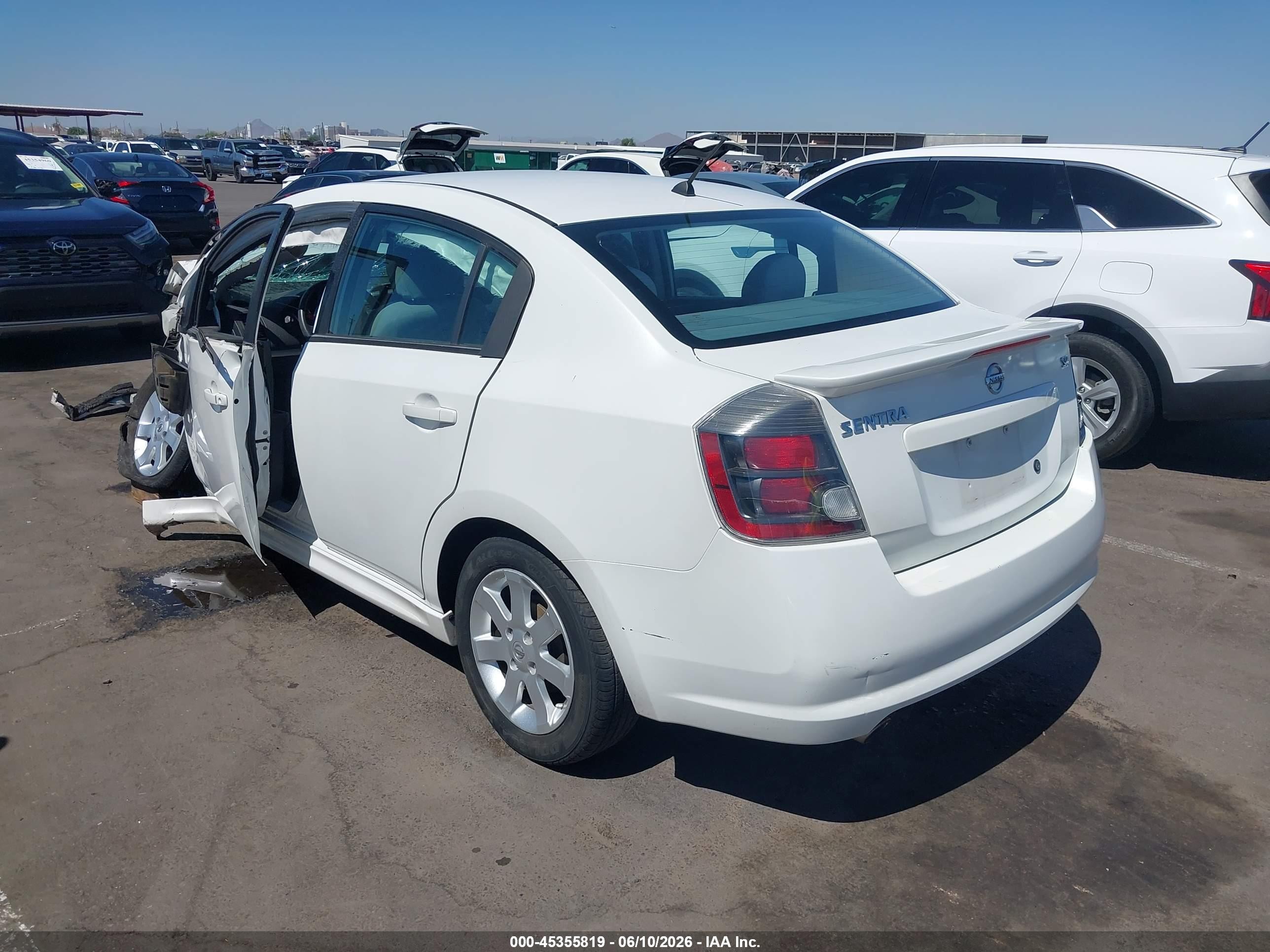 2010 Nissan Sentra 2.0sr White vin: 3N1AB6AP2AL714278