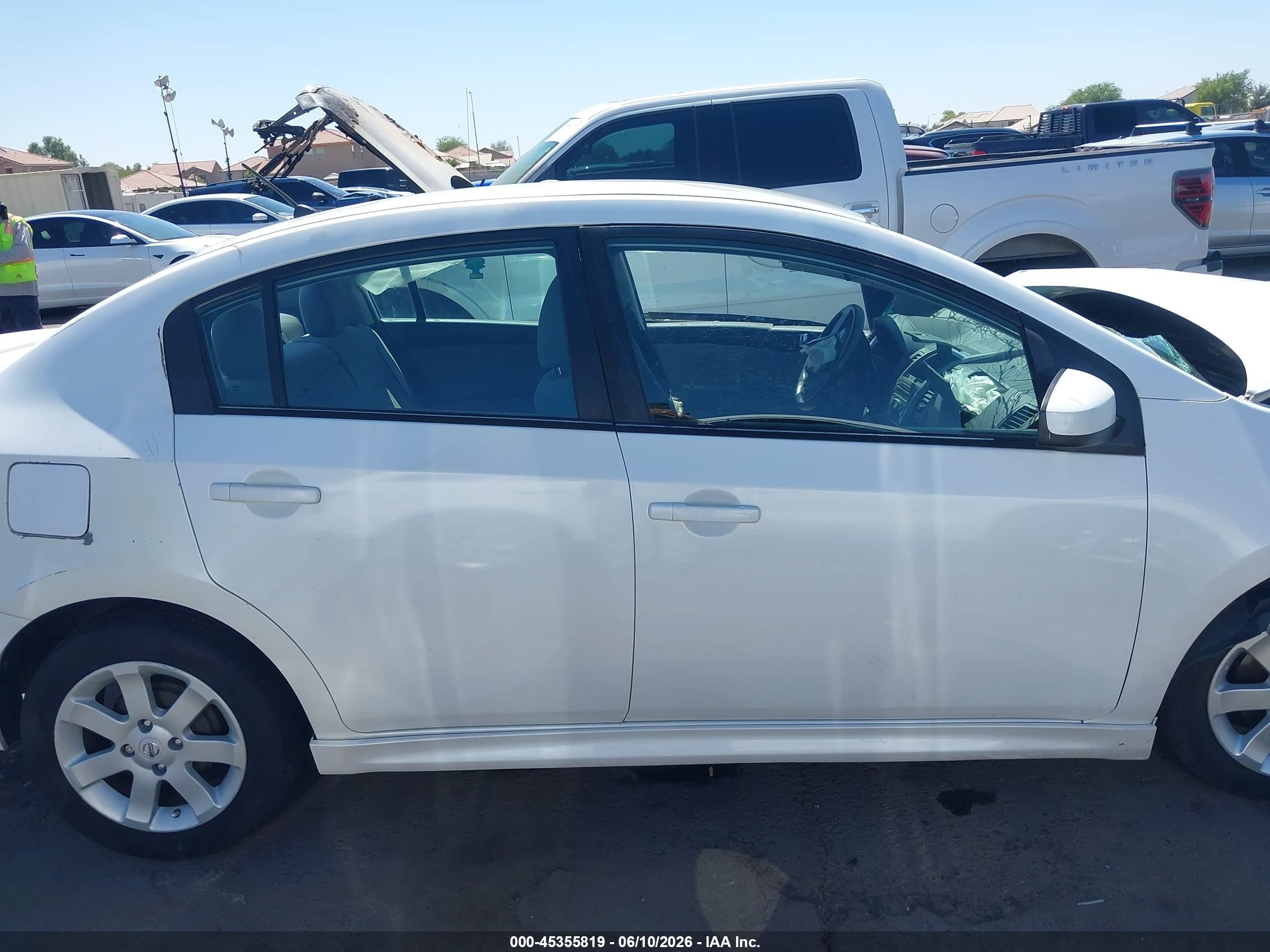 2010 Nissan Sentra 2.0sr White vin: 3N1AB6AP2AL714278
