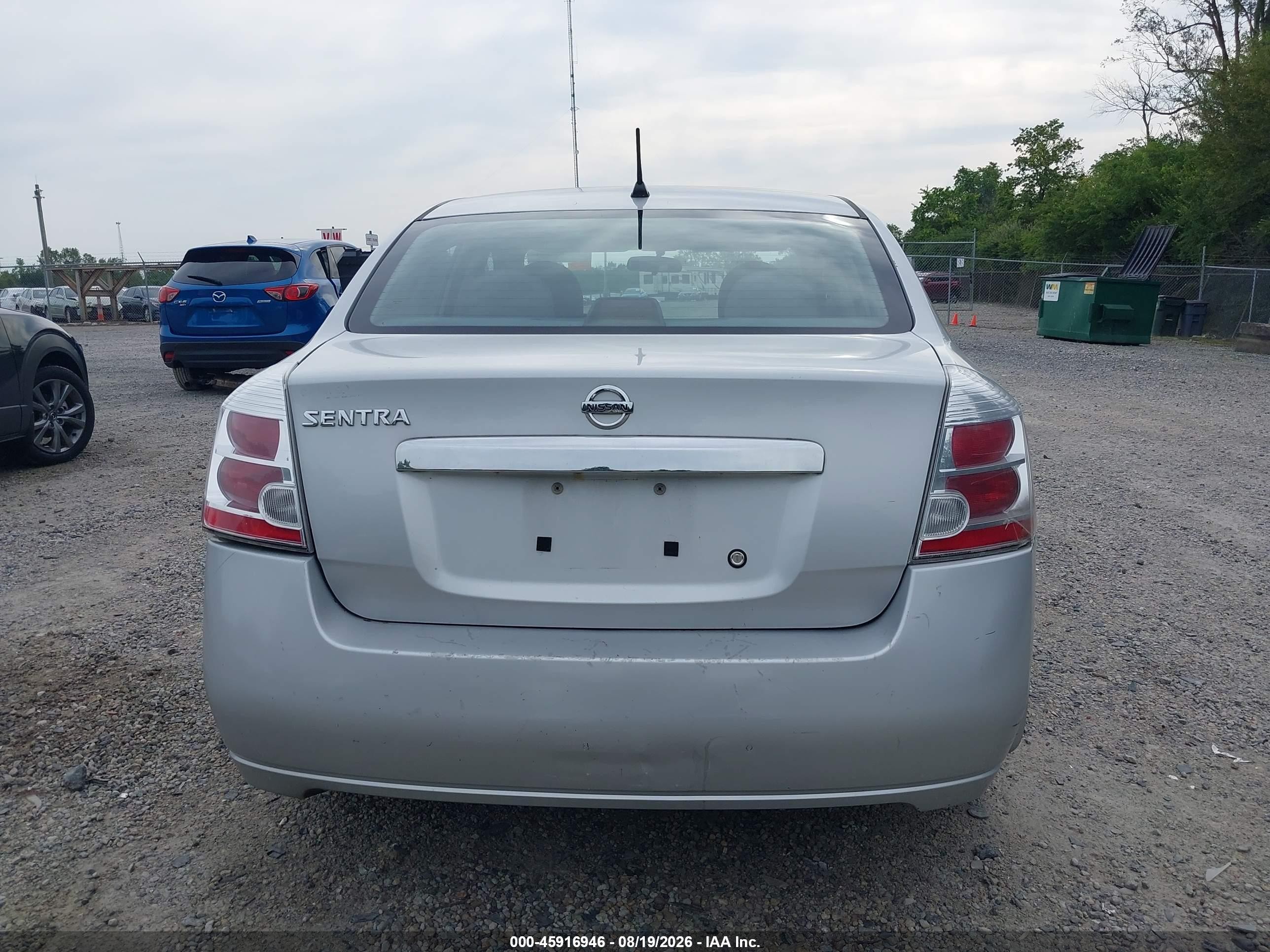 2010 Nissan Sentra 2.0s Silver vin: 3N1AB6AP2AL715642