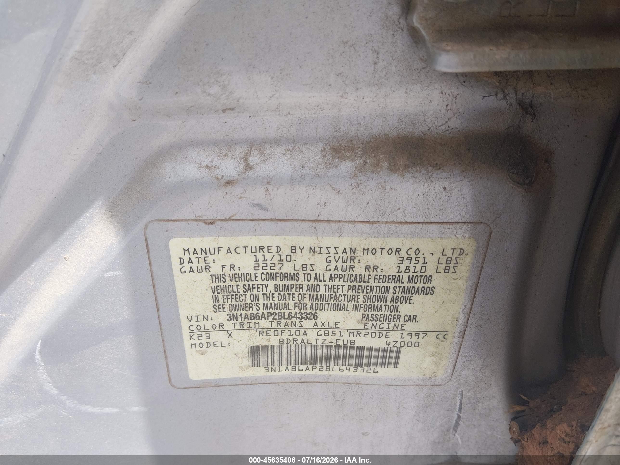 2011 Nissan Sentra 2.0s Серебряный vin: 3N1AB6AP2BL643326
