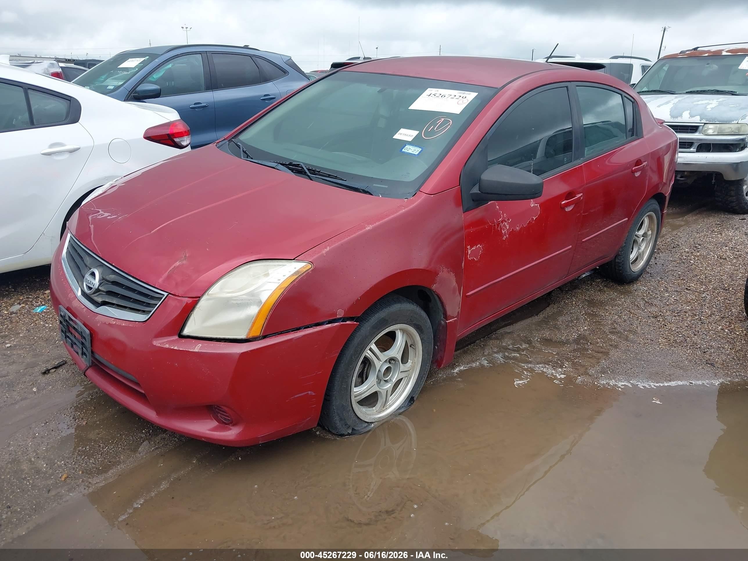 2011 Nissan Sentra 2.0 Red vin: 3N1AB6AP2BL656528