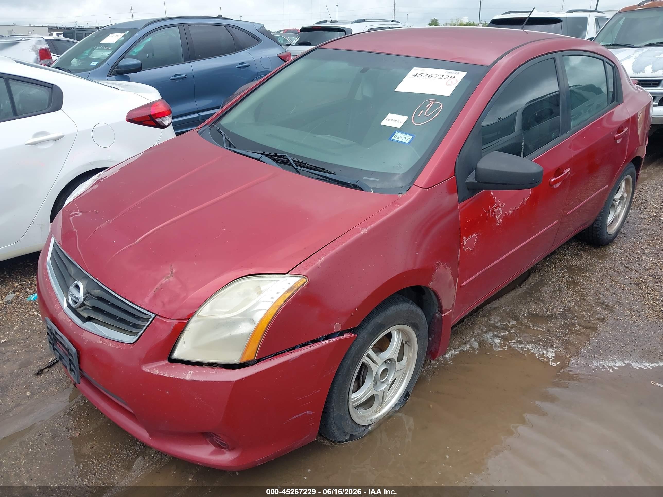 2011 Nissan Sentra 2.0 Red vin: 3N1AB6AP2BL656528