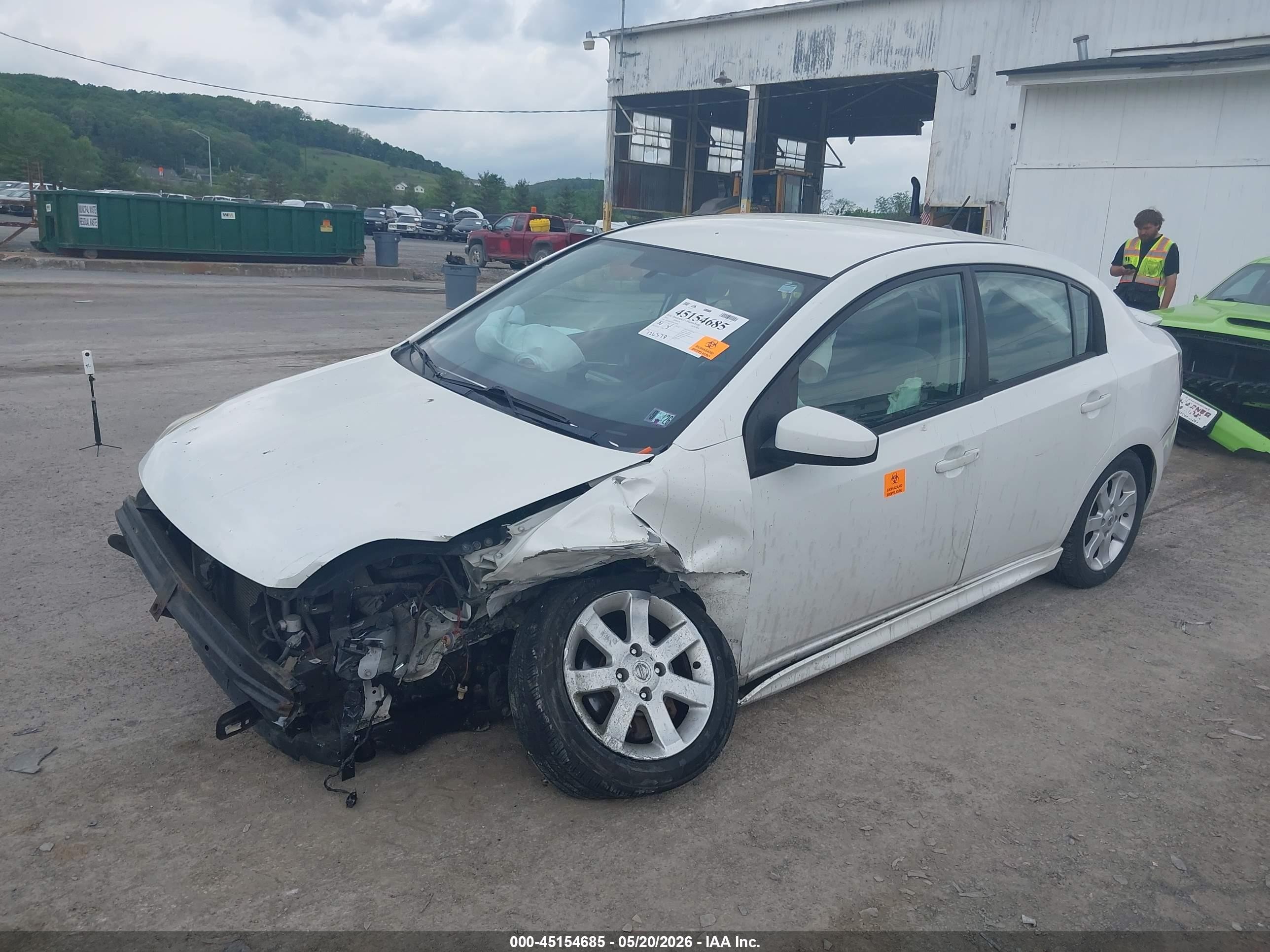 2011 Nissan Sentra 2.0sr White vin: 3N1AB6AP2BL695958