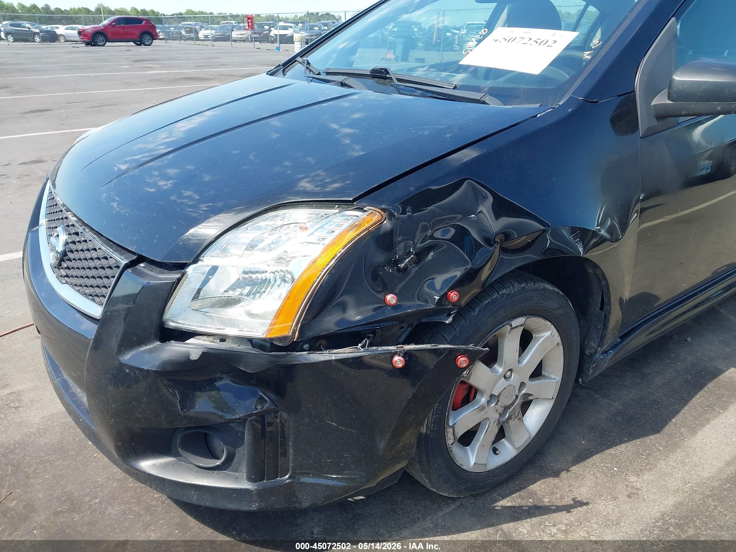 2012 Nissan Sentra 2.0 Sr Black vin: 3N1AB6AP2CL609307