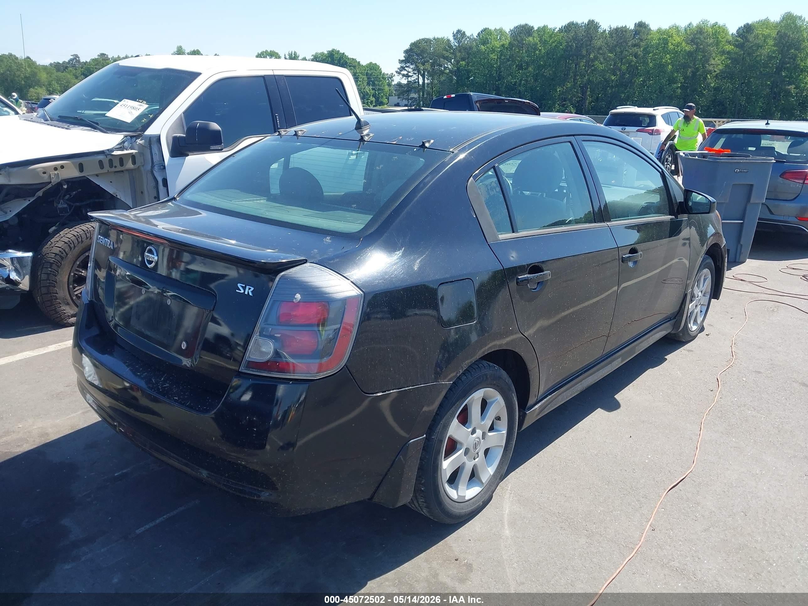 2012 Nissan Sentra 2.0 Sr Black vin: 3N1AB6AP2CL609307