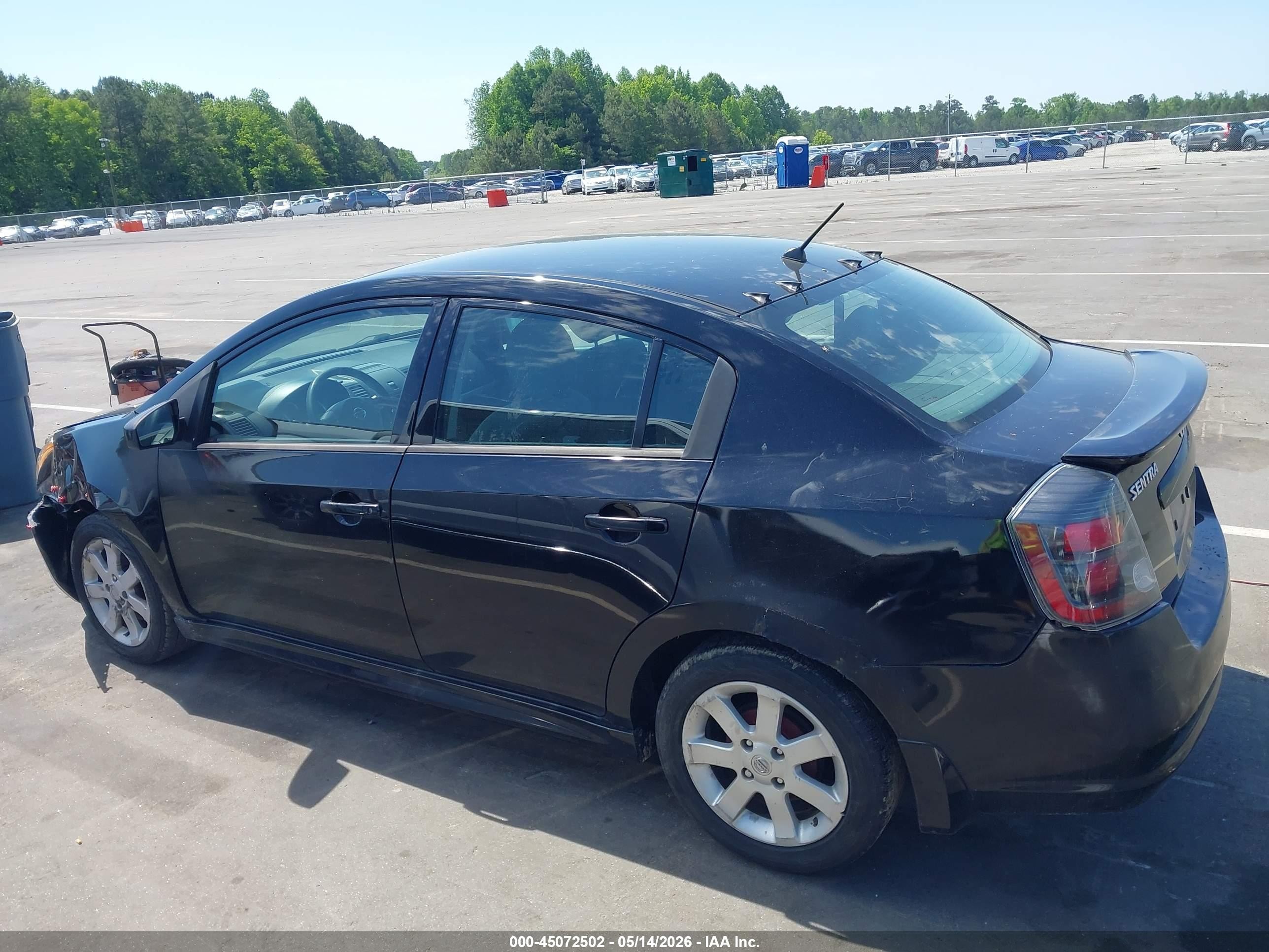 2012 Nissan Sentra 2.0 Sr Black vin: 3N1AB6AP2CL609307
