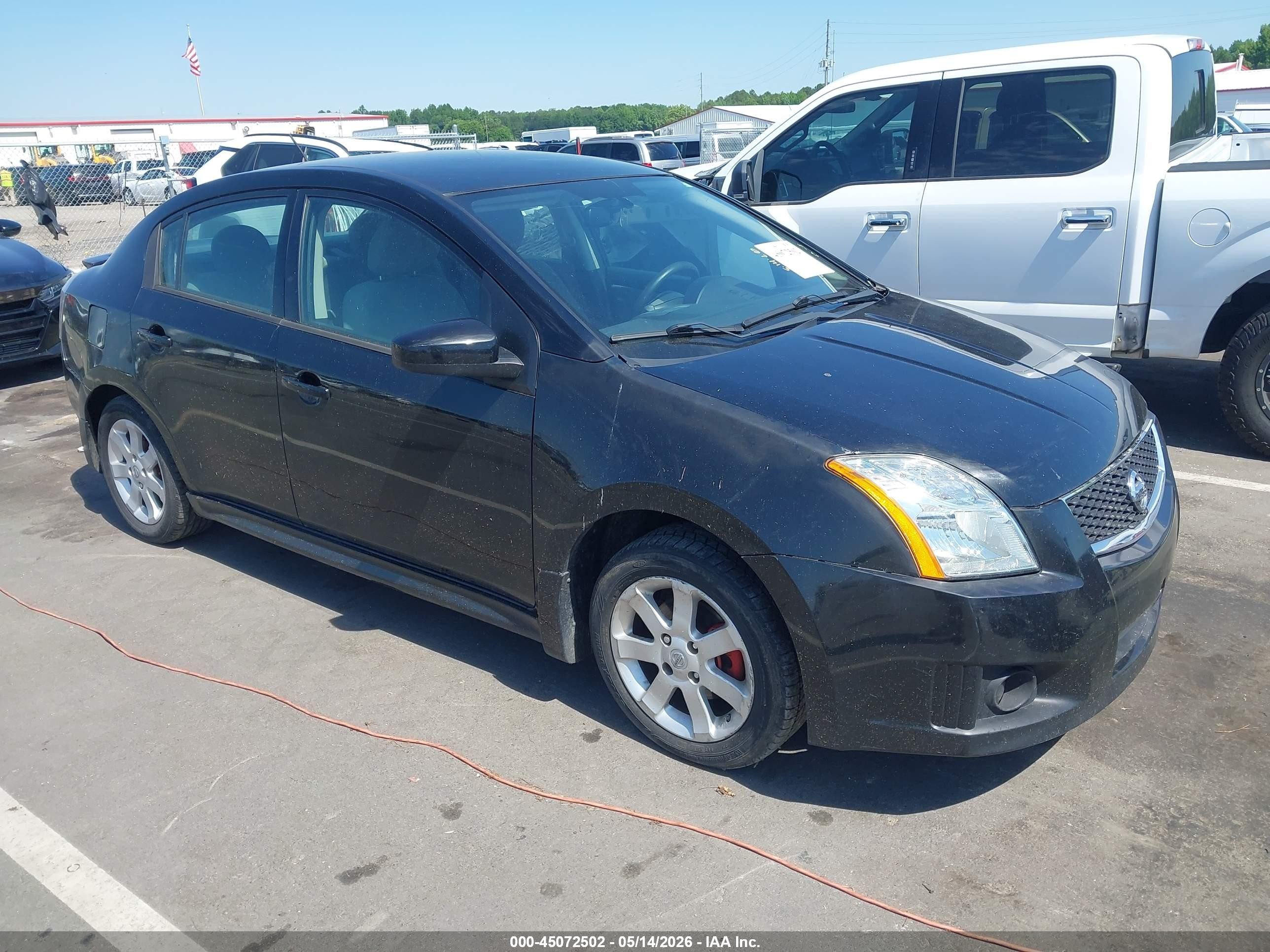 2012 Nissan Sentra 2.0 Sr Black vin: 3N1AB6AP2CL609307