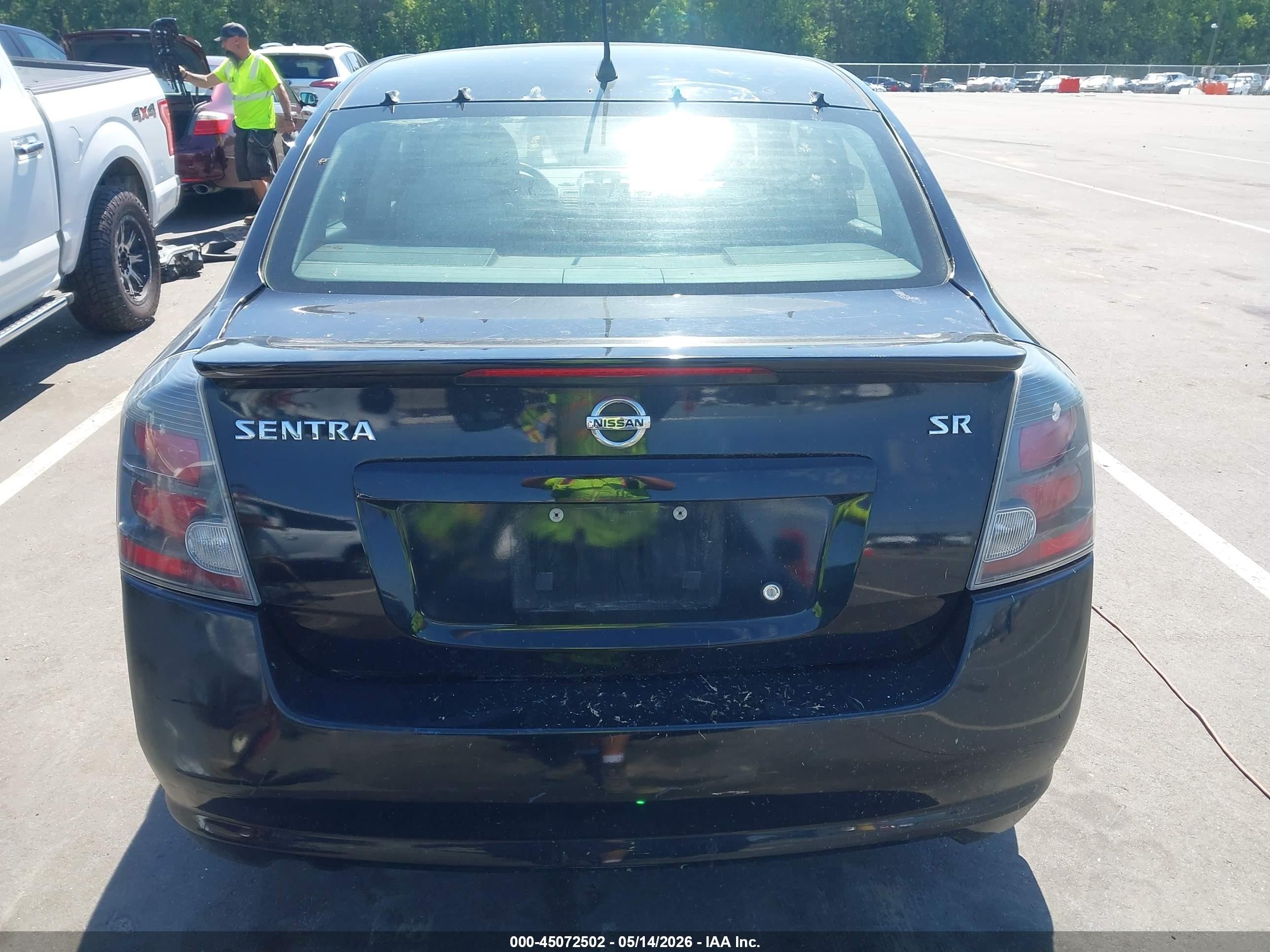 2012 Nissan Sentra 2.0 Sr Black vin: 3N1AB6AP2CL609307