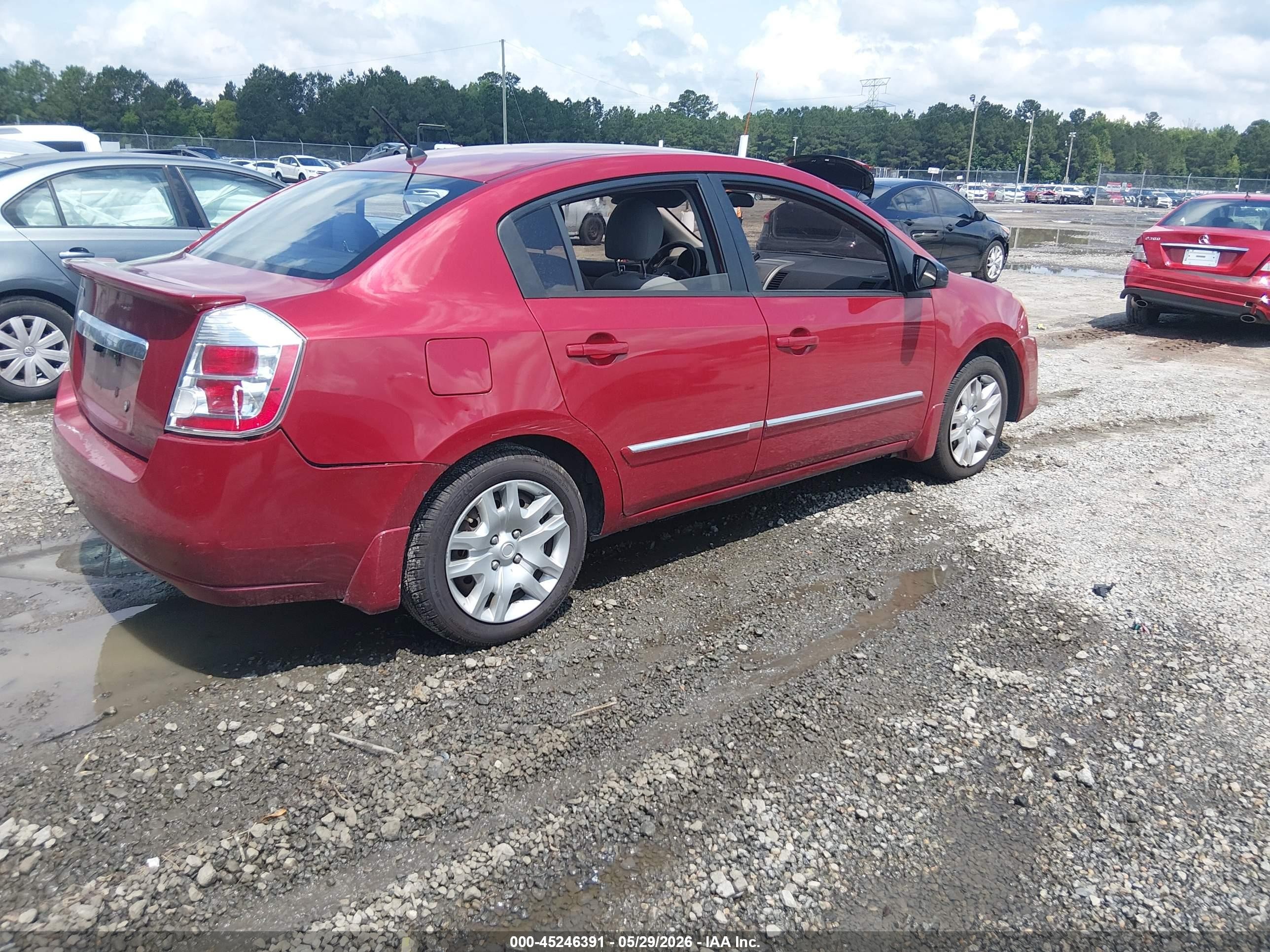 2012 Nissan Sentra 2.0 S Red vin: 3N1AB6AP2CL629427