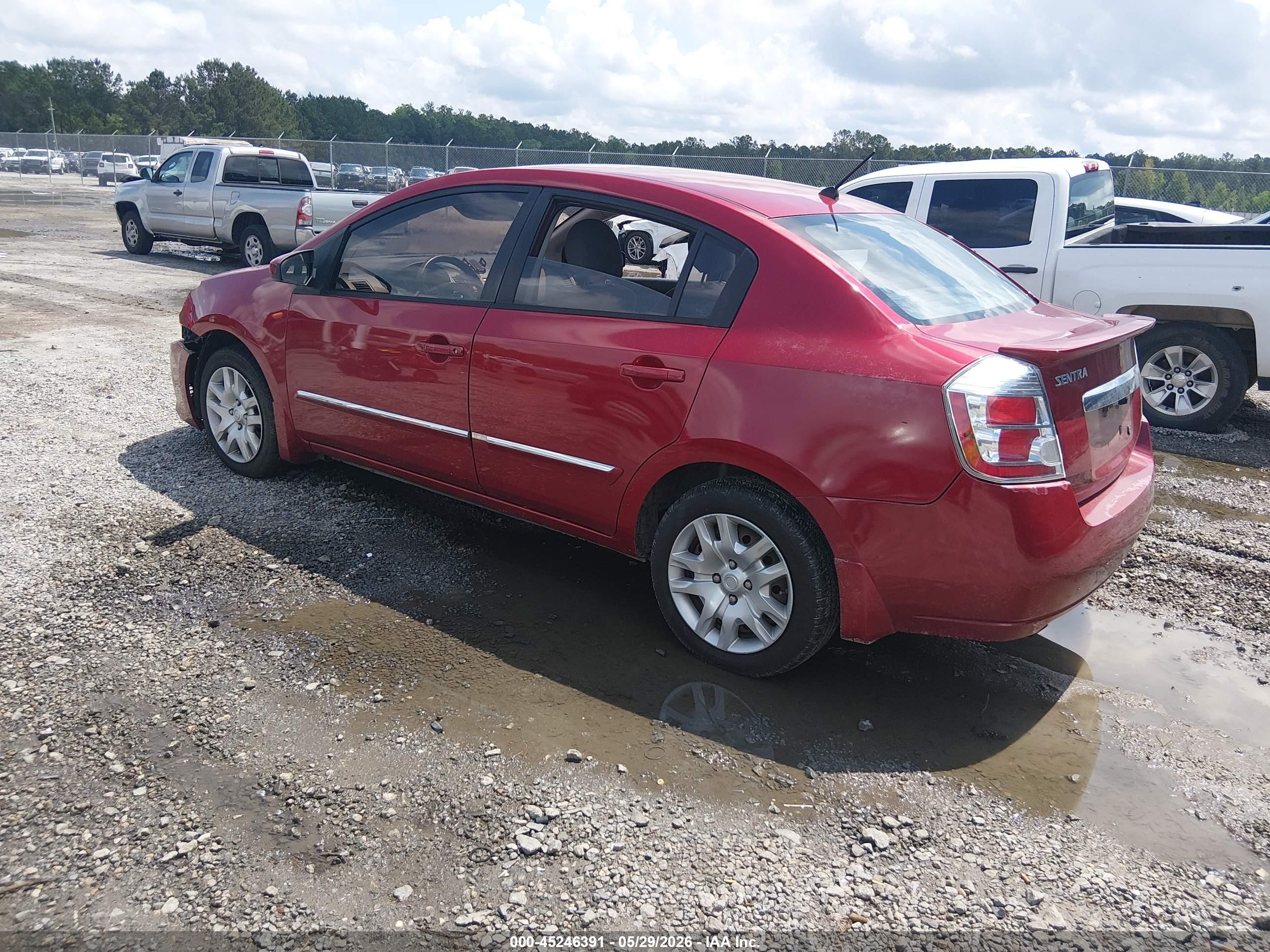 2012 Nissan Sentra 2.0 S Red vin: 3N1AB6AP2CL629427