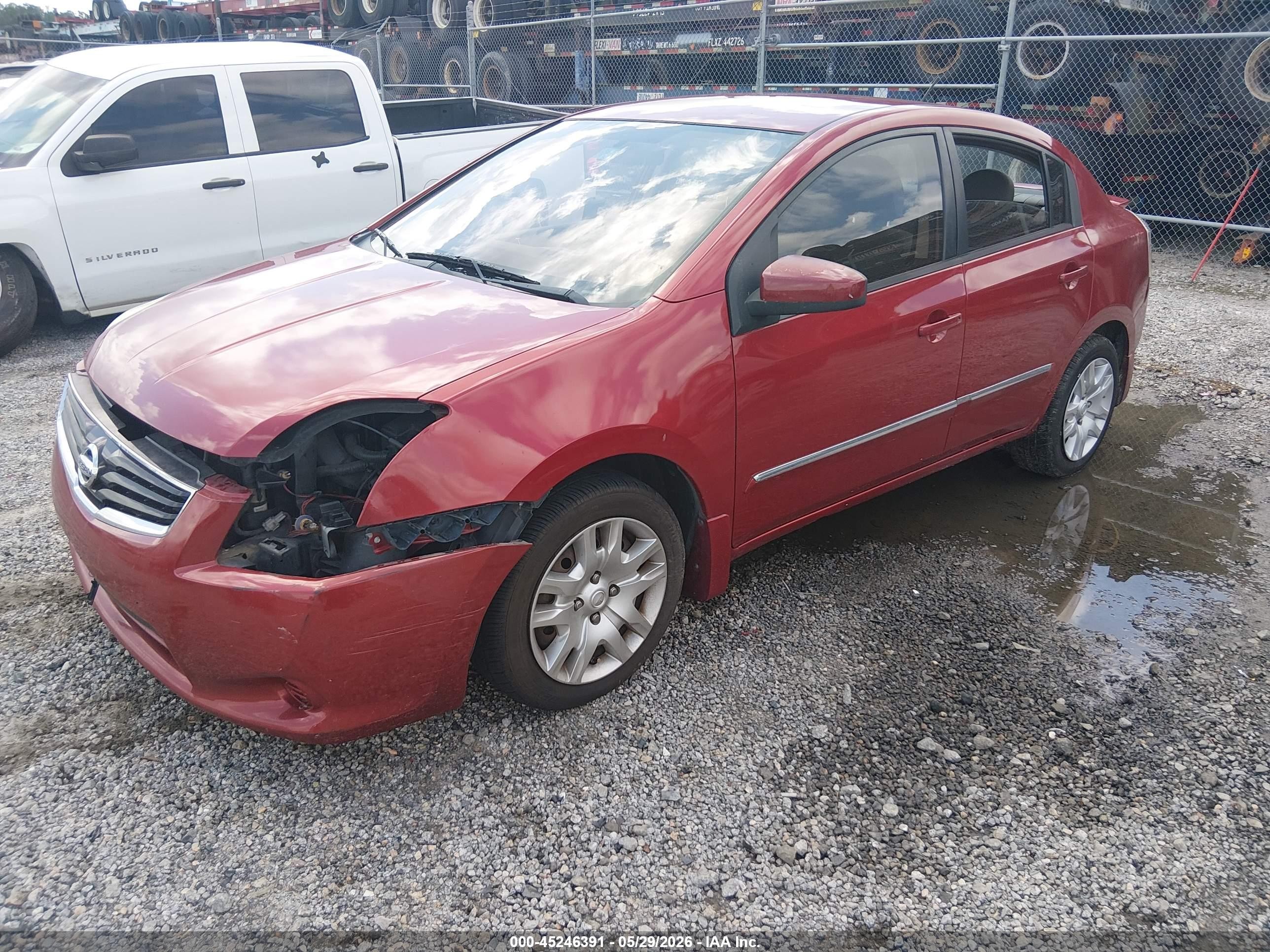 2012 Nissan Sentra 2.0 S Red vin: 3N1AB6AP2CL629427