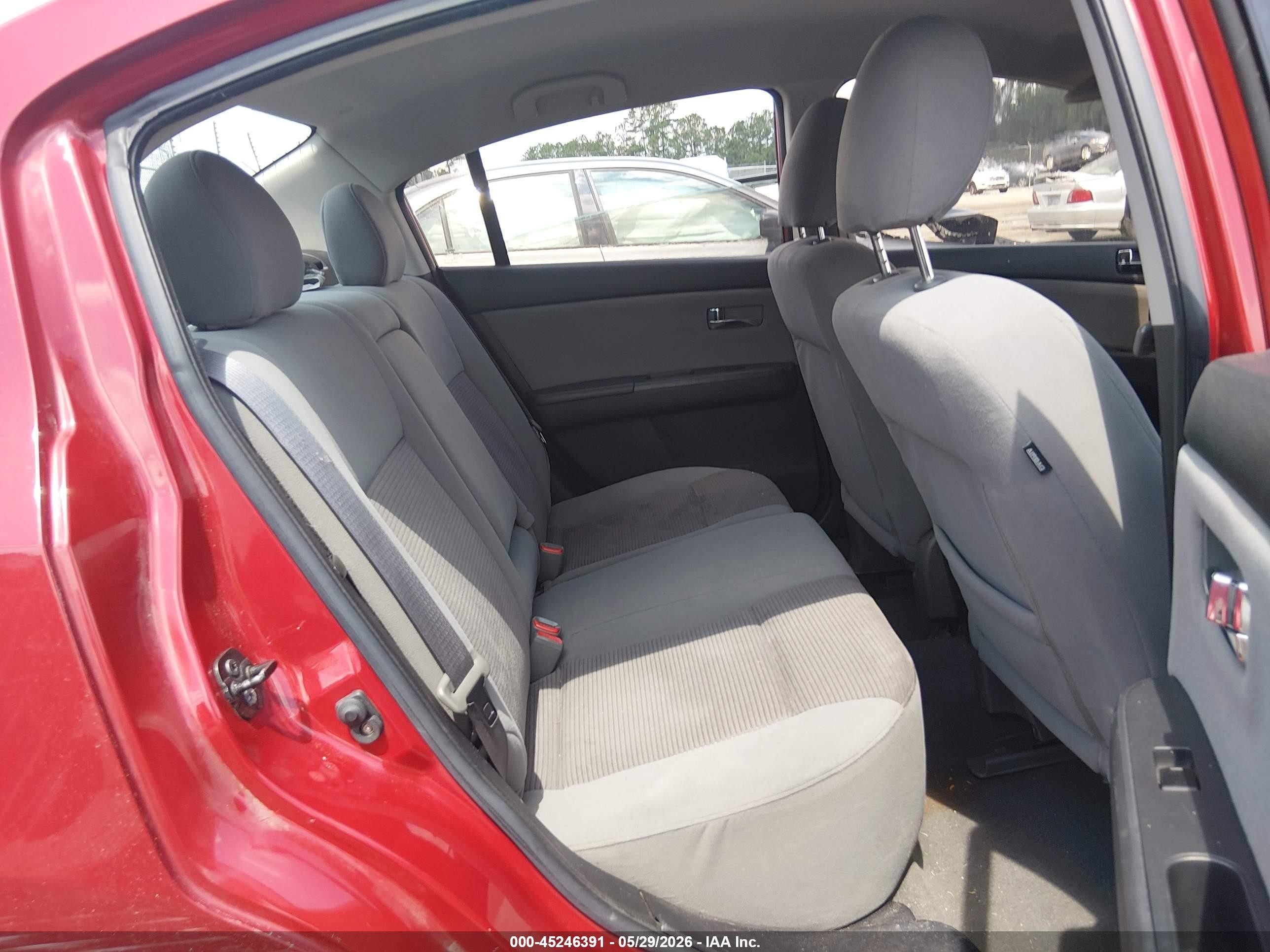 2012 Nissan Sentra 2.0 S Red vin: 3N1AB6AP2CL629427