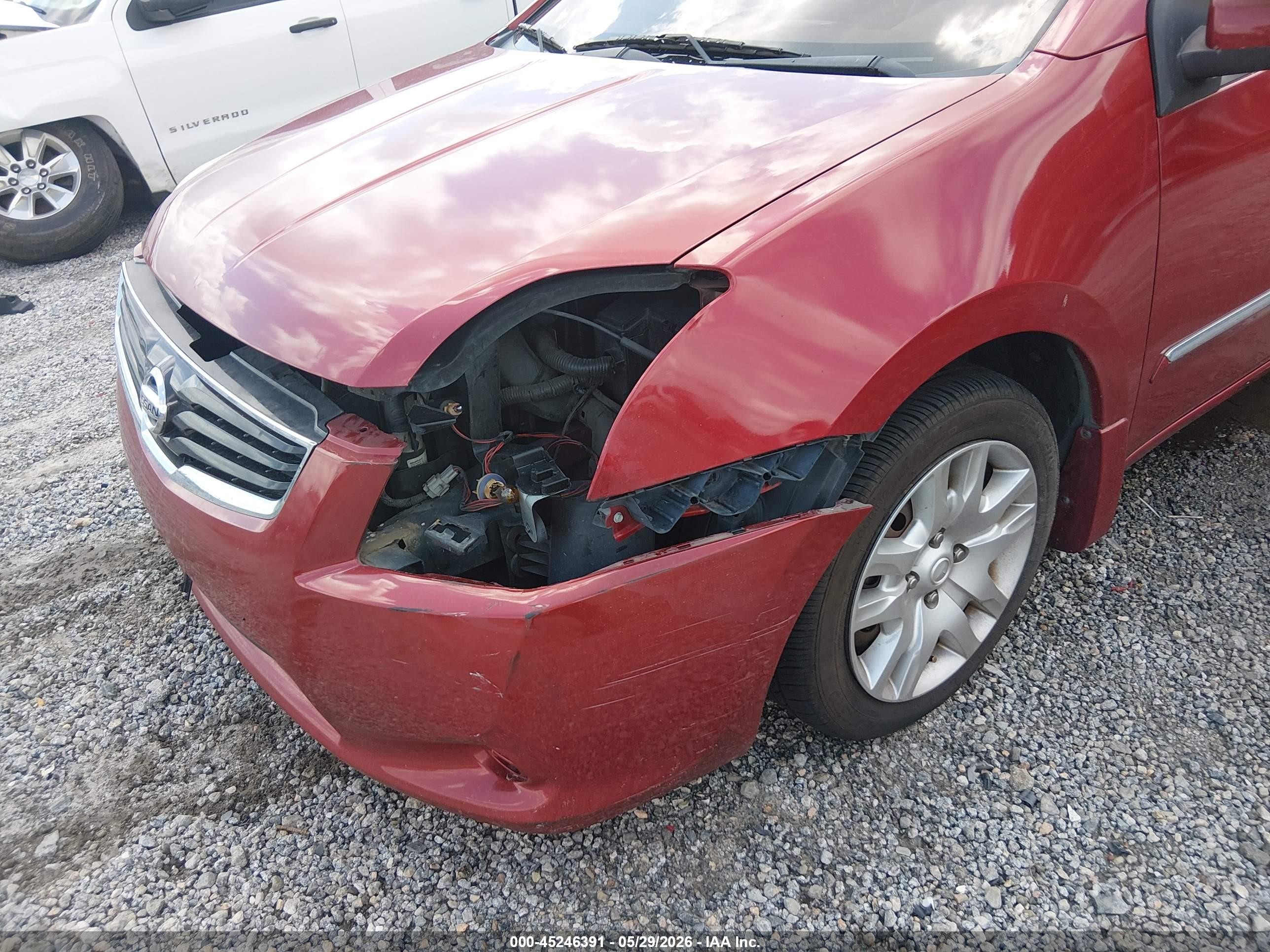 2012 Nissan Sentra 2.0 S Red vin: 3N1AB6AP2CL629427