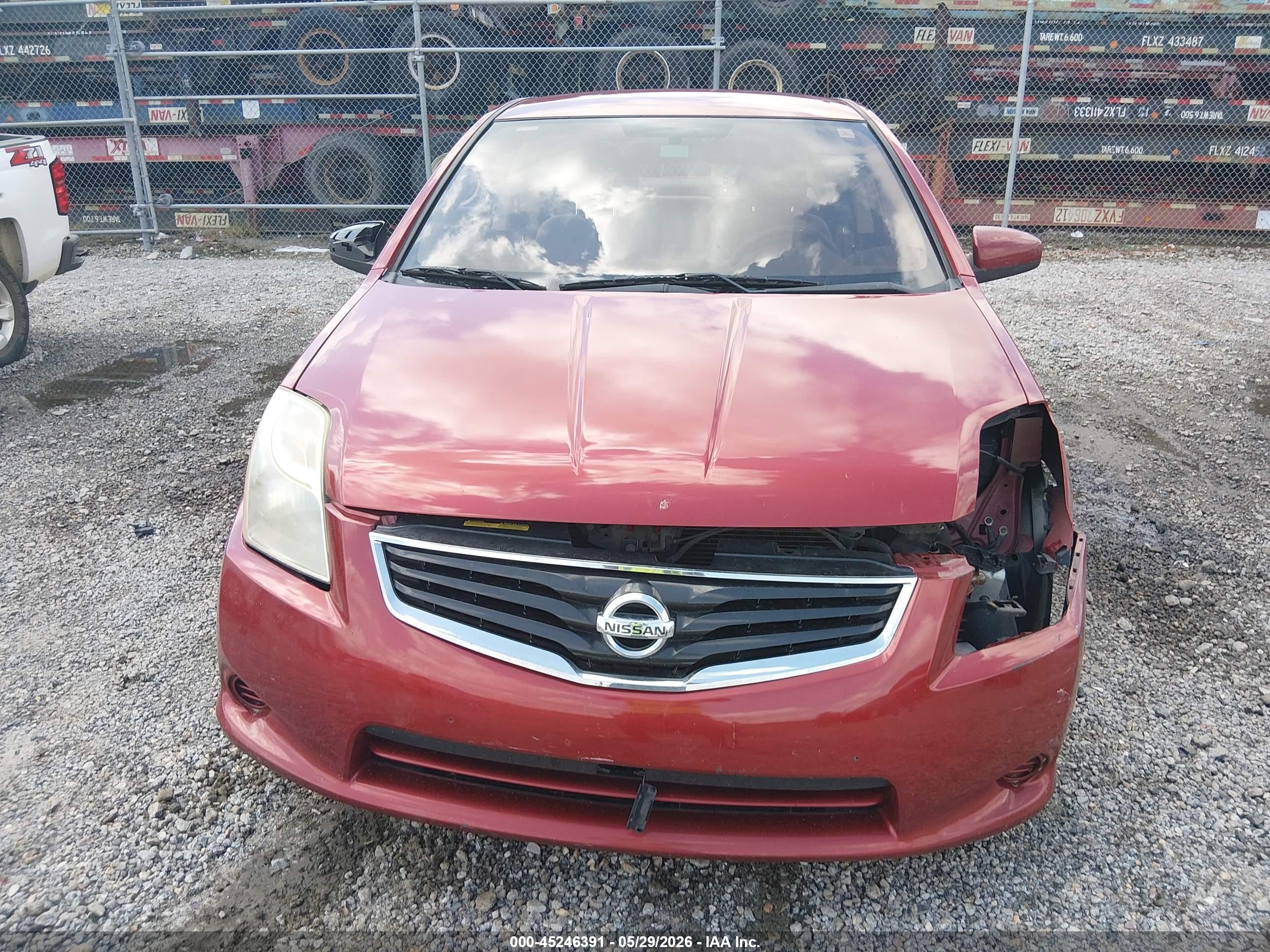 2012 Nissan Sentra 2.0 S Red vin: 3N1AB6AP2CL629427