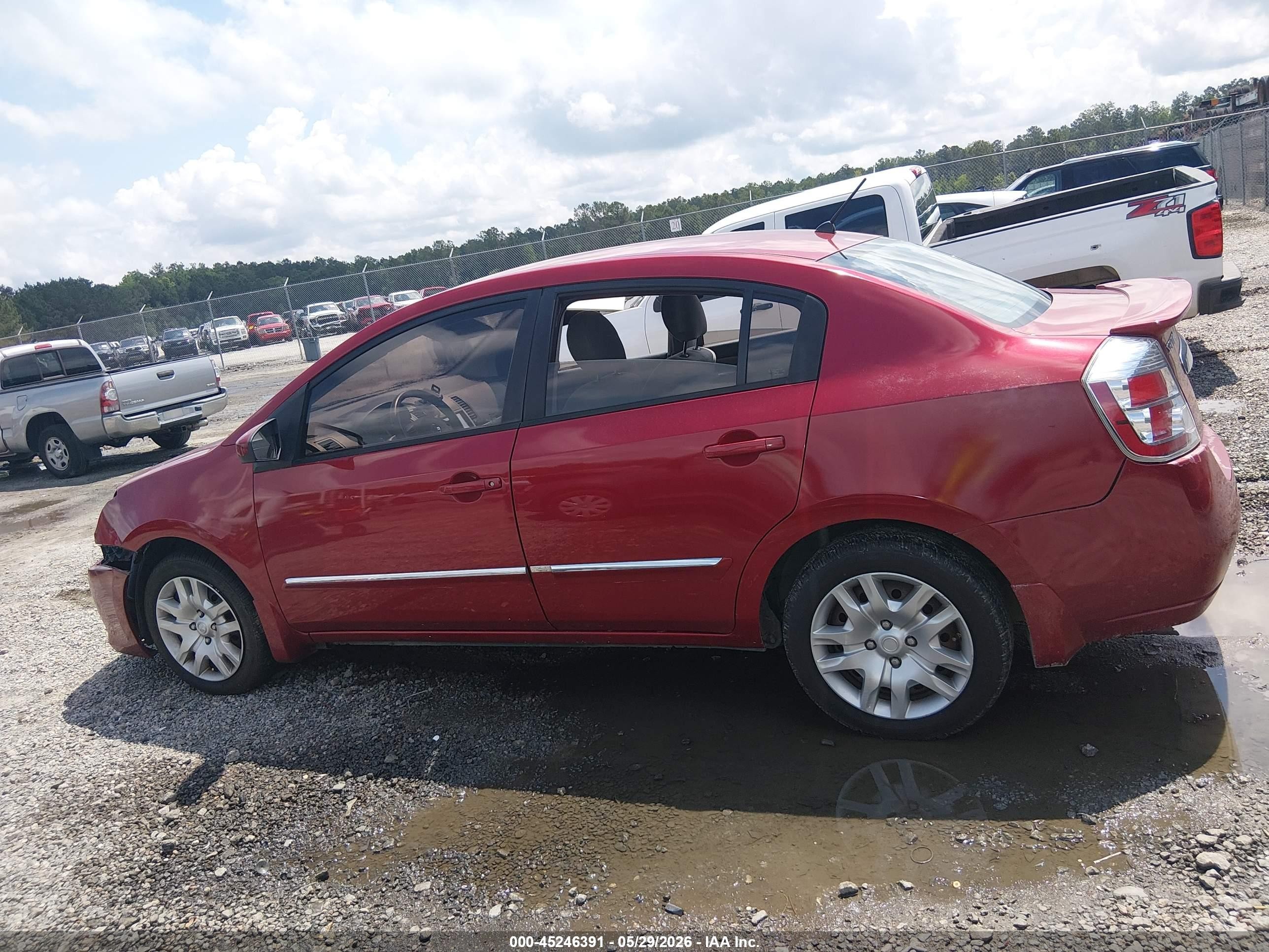 2012 Nissan Sentra 2.0 S Red vin: 3N1AB6AP2CL629427