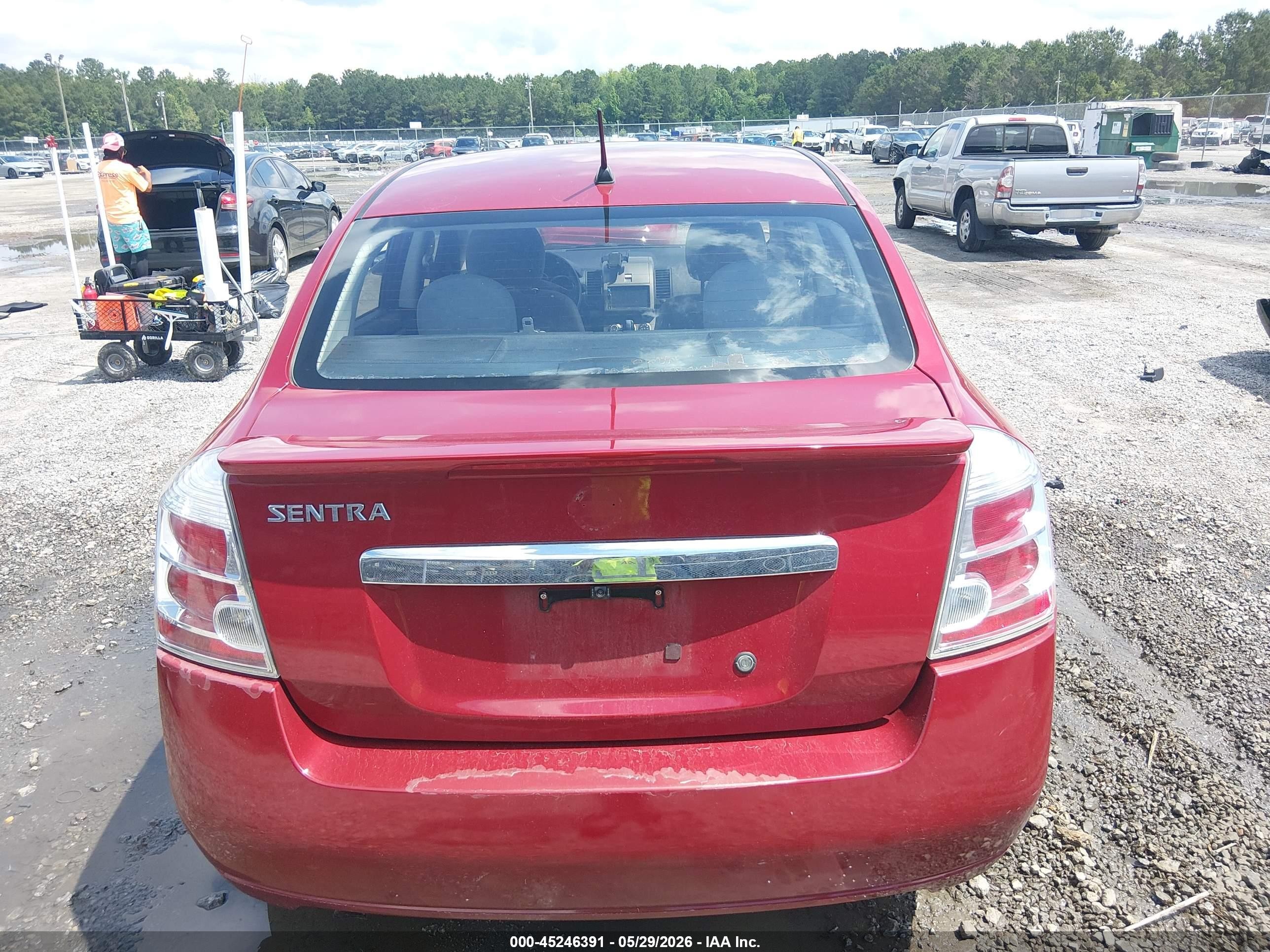 2012 Nissan Sentra 2.0 S Red vin: 3N1AB6AP2CL629427