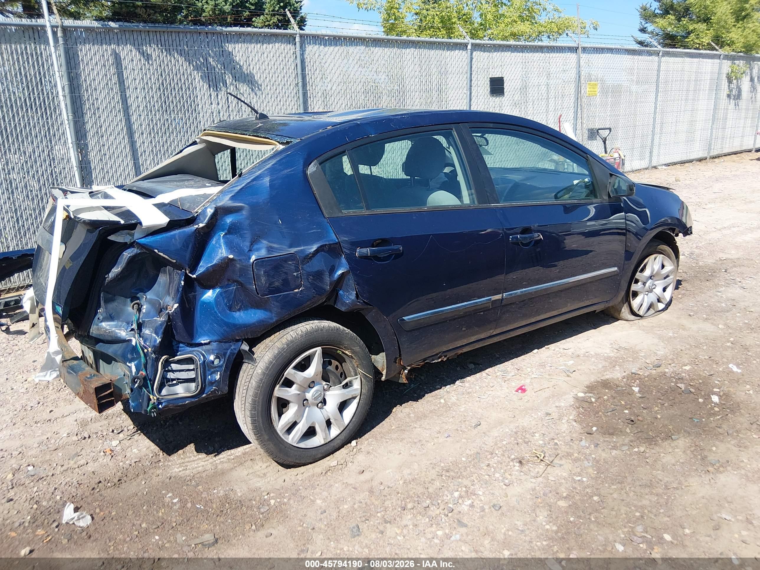 2012 Nissan Sentra 2.0 S Blue vin: 3N1AB6AP2CL705602
