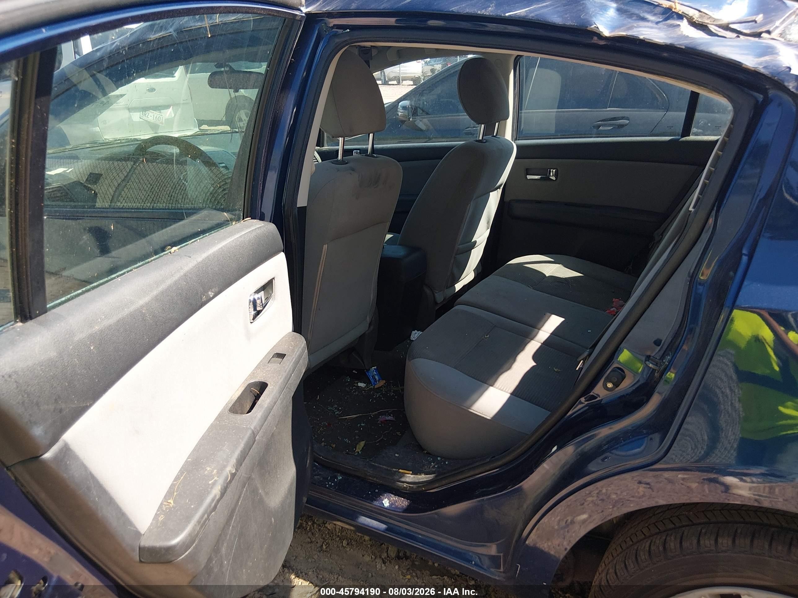 2012 Nissan Sentra 2.0 S Blue vin: 3N1AB6AP2CL705602