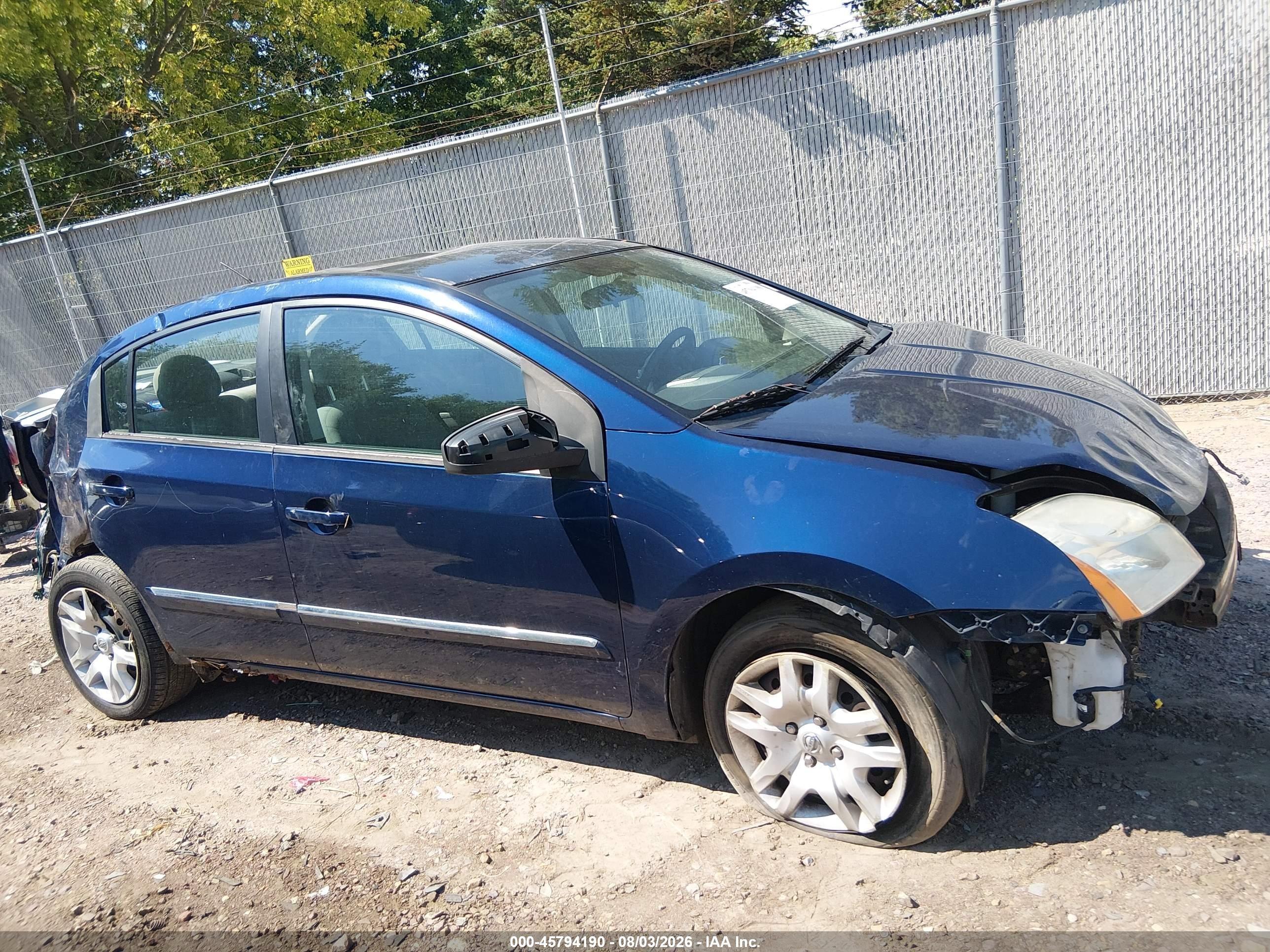 2012 Nissan Sentra 2.0 S Blue vin: 3N1AB6AP2CL705602