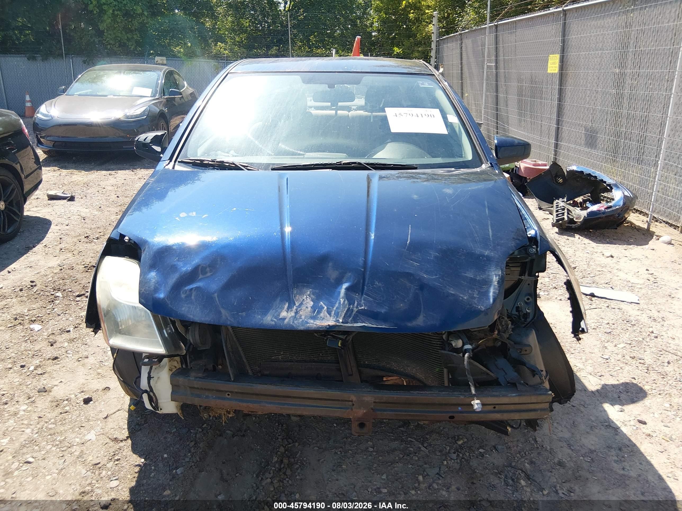 2012 Nissan Sentra 2.0 S Blue vin: 3N1AB6AP2CL705602