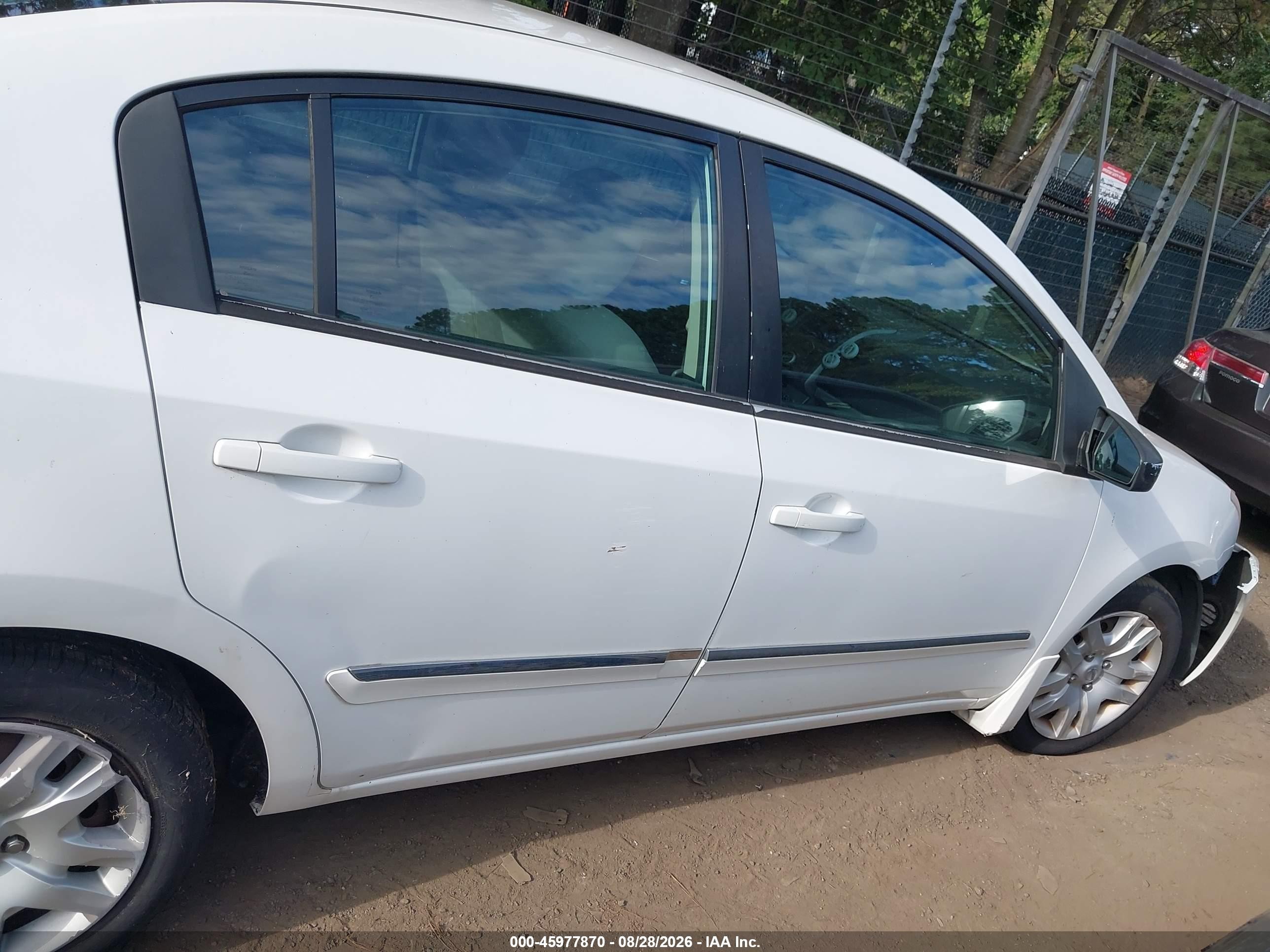 2012 Nissan Sentra 2.0/2.0s/sr/2.0sl White vin: 3N1AB6AP2CL708693