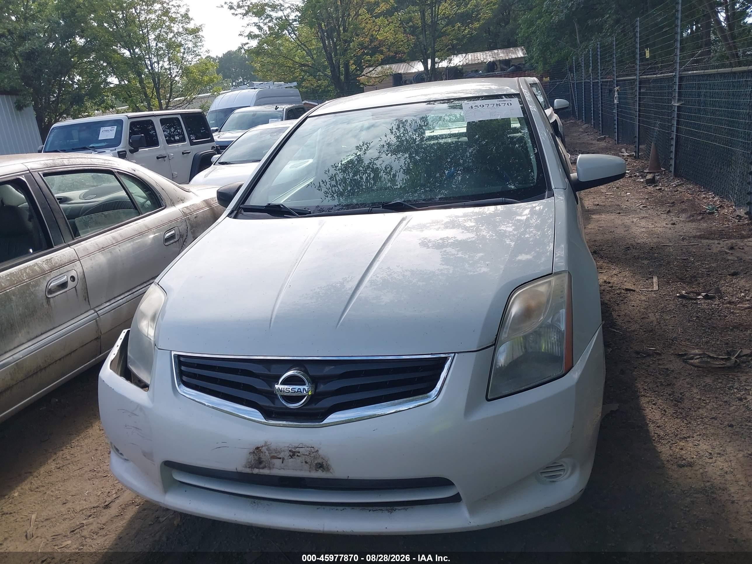 2012 Nissan Sentra 2.0/2.0s/sr/2.0sl White vin: 3N1AB6AP2CL708693