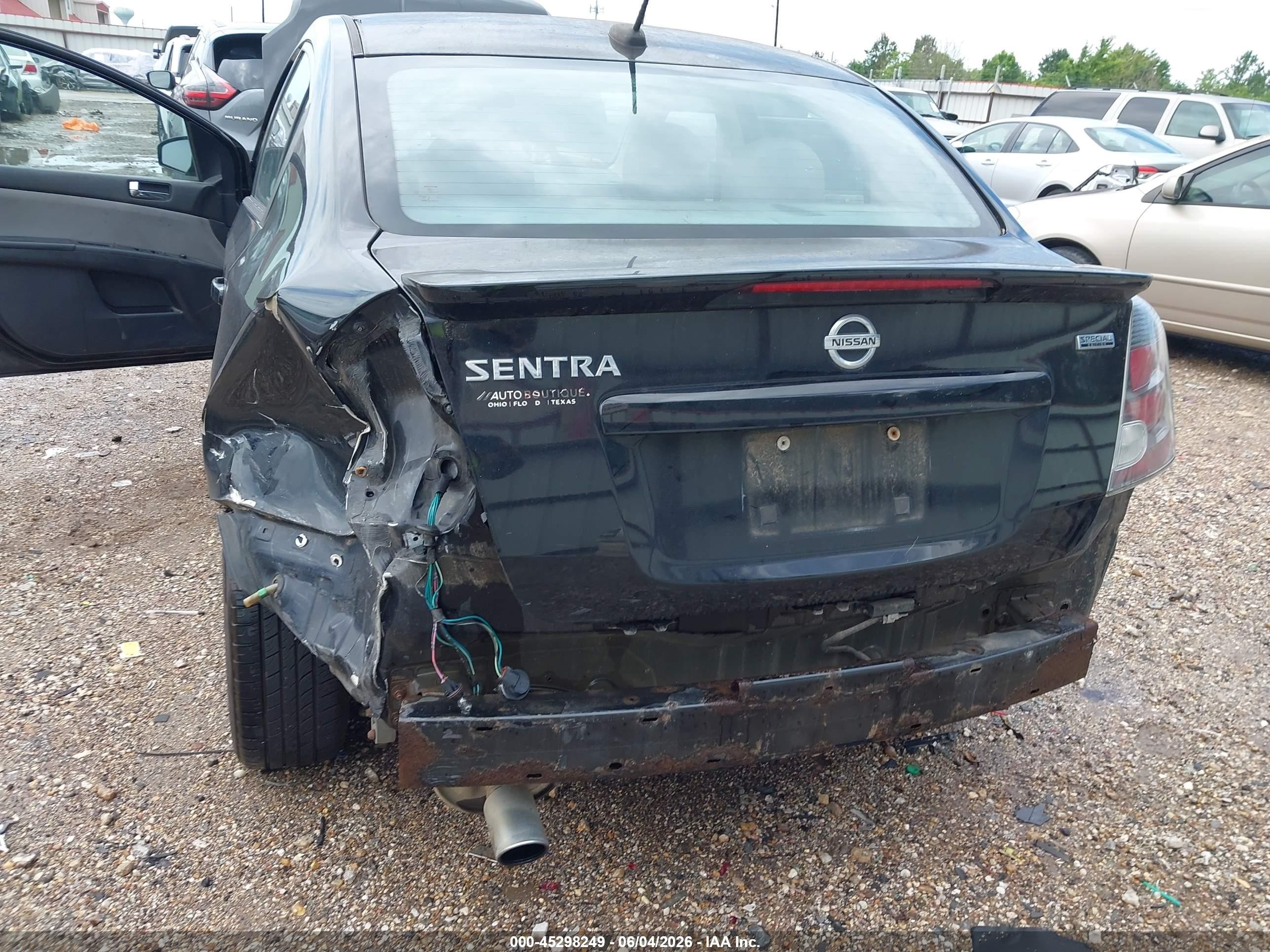 2012 Nissan Sentra 2.0 Sr Black vin: 3N1AB6AP2CL709312