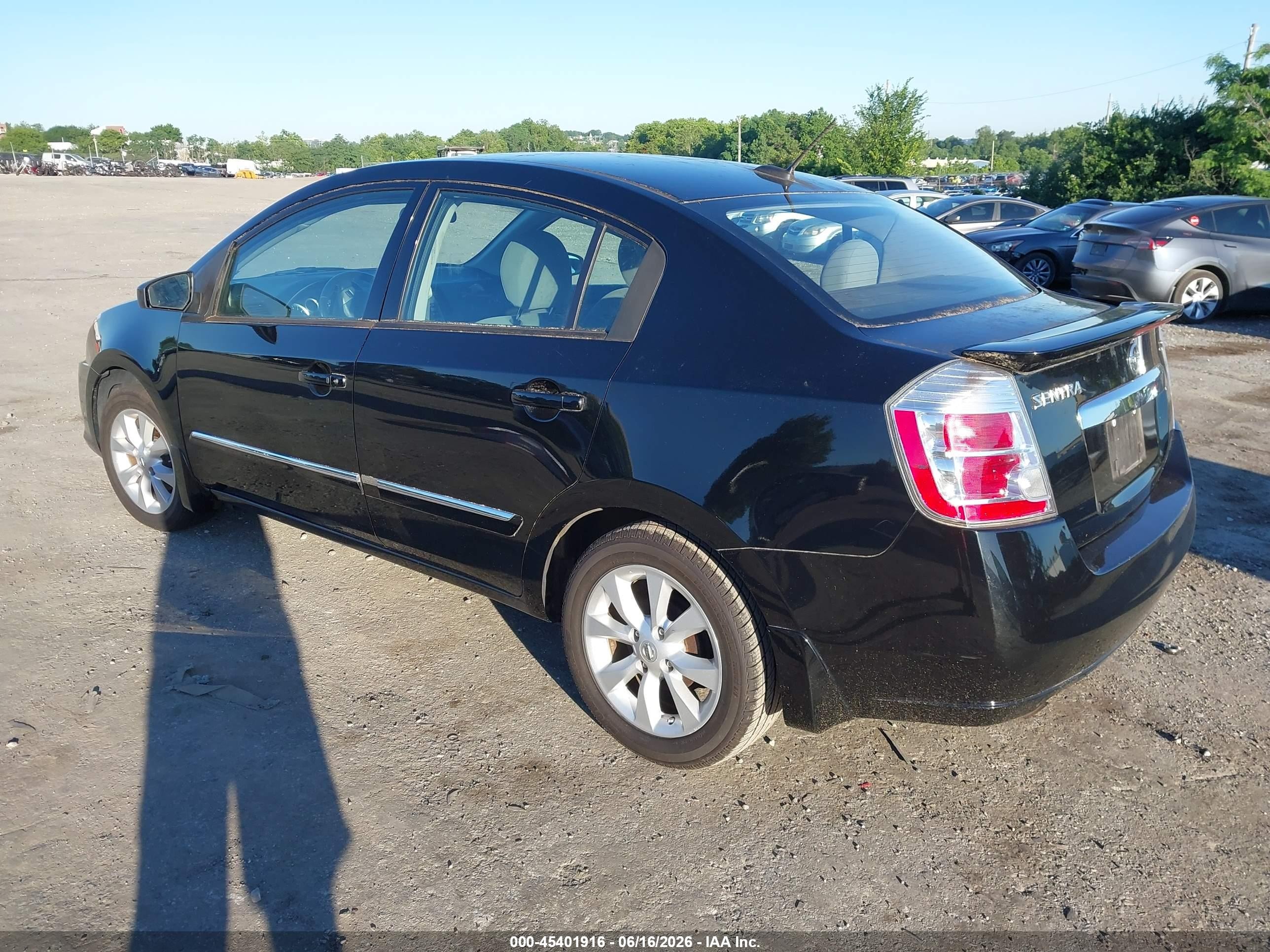 2012 Nissan Sentra 2.0 Sl Черный vin: 3N1AB6AP2CL720097