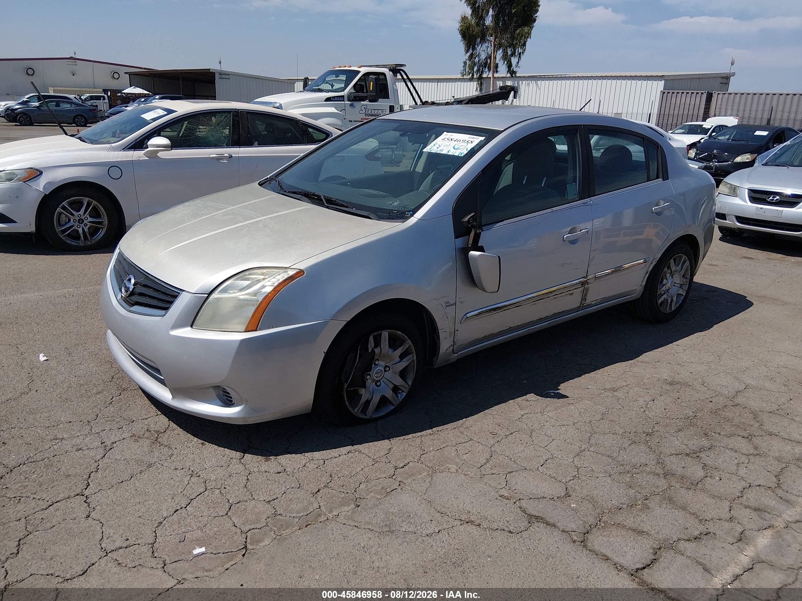 2012 Nissan Sentra 2.0 S Silver vin: 3N1AB6AP2CL729785