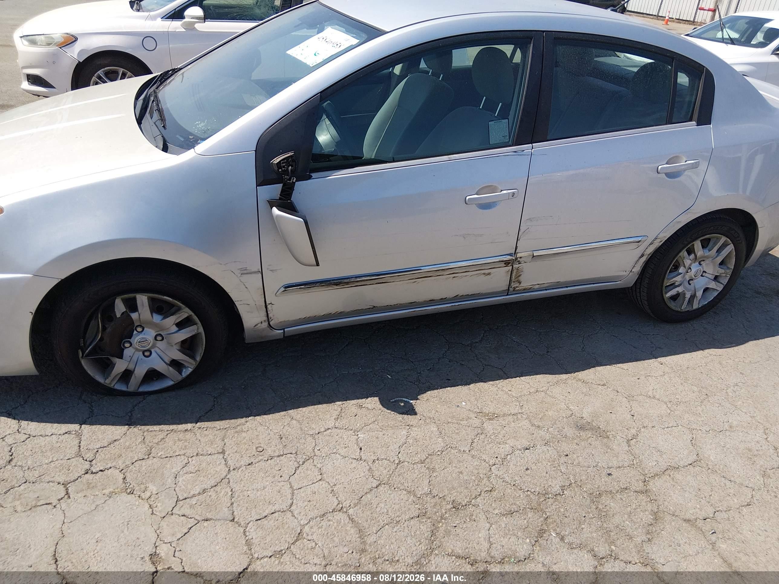 2012 Nissan Sentra 2.0 S Silver vin: 3N1AB6AP2CL729785