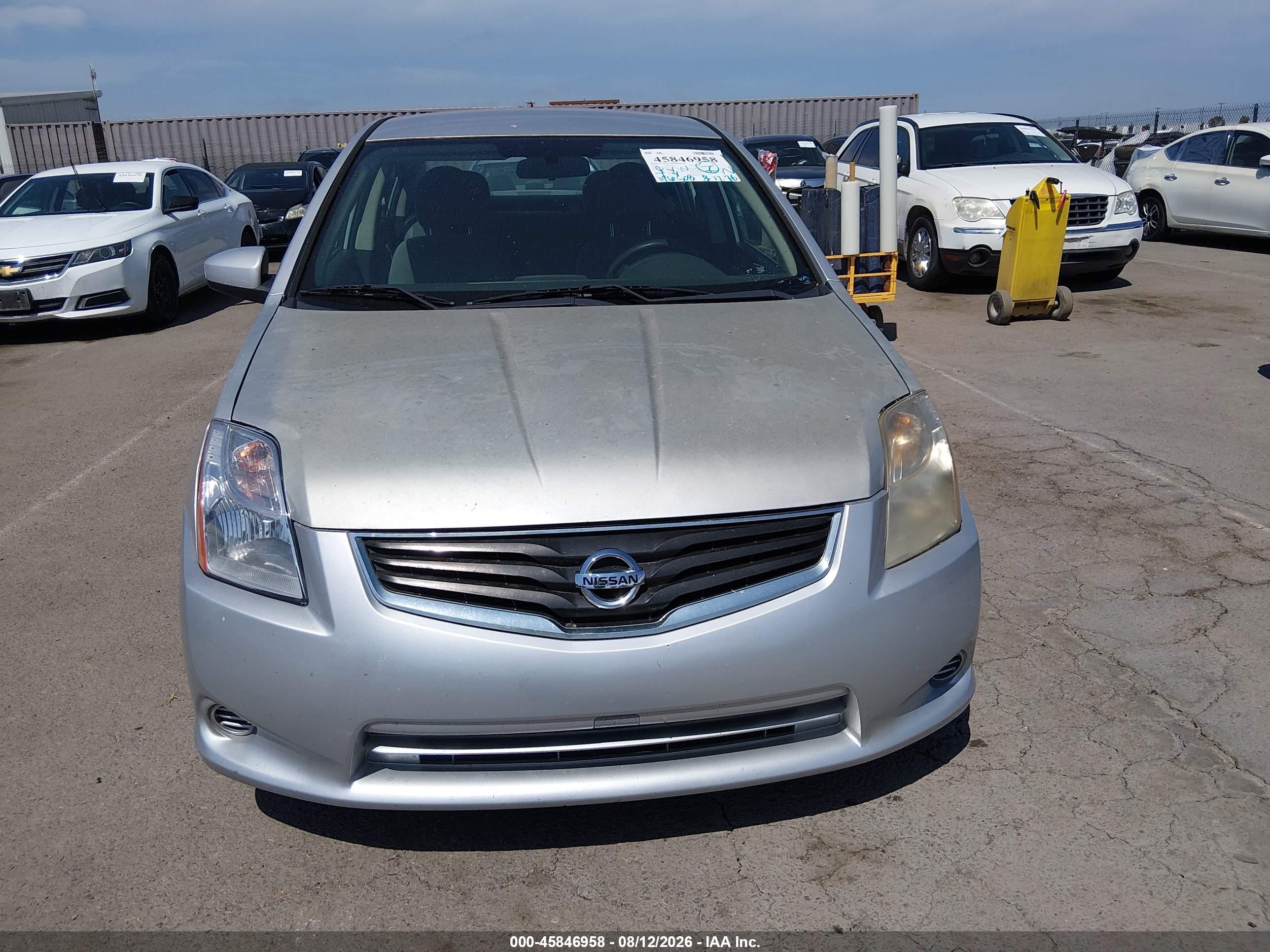2012 Nissan Sentra 2.0 S Silver vin: 3N1AB6AP2CL729785